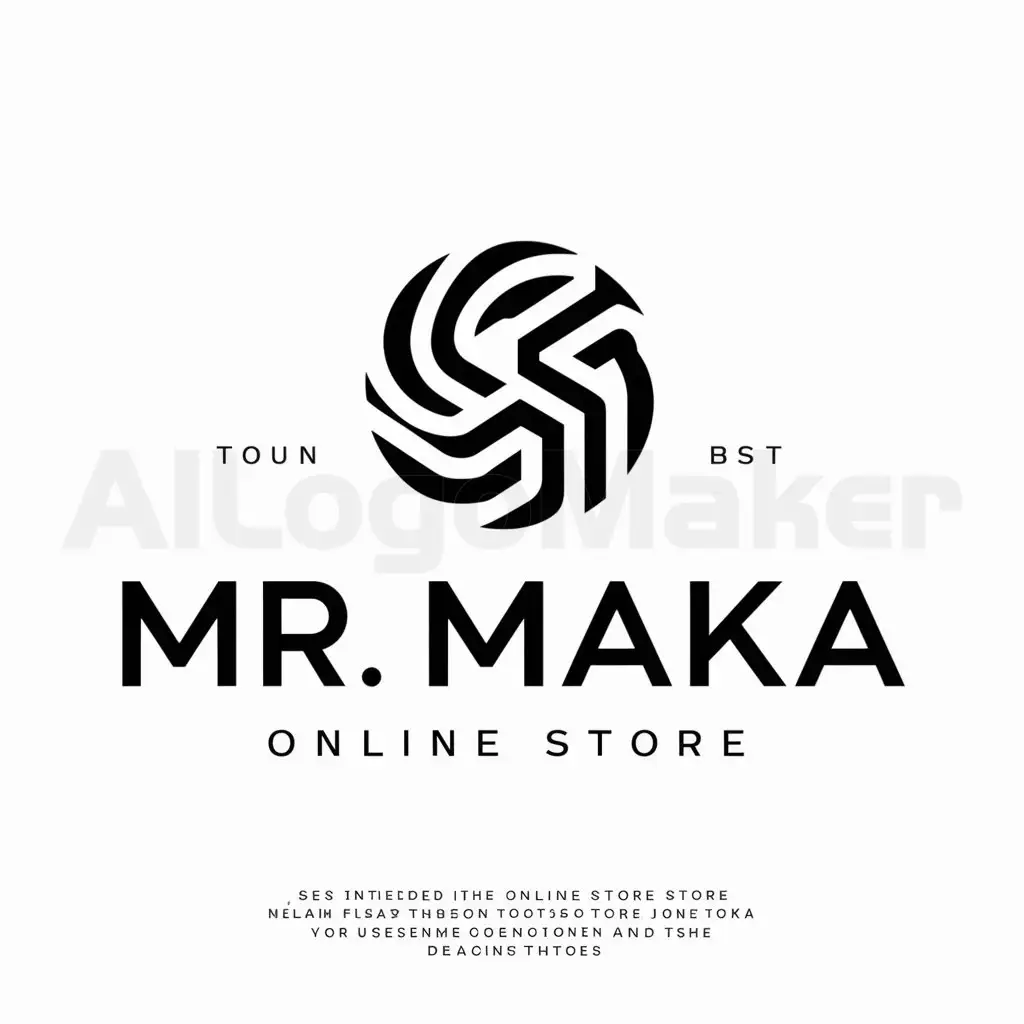 LOGO-Design-For-Mr-Maka-Bold-Text-with-Gora-Symbol-for-Online-Store-Industry