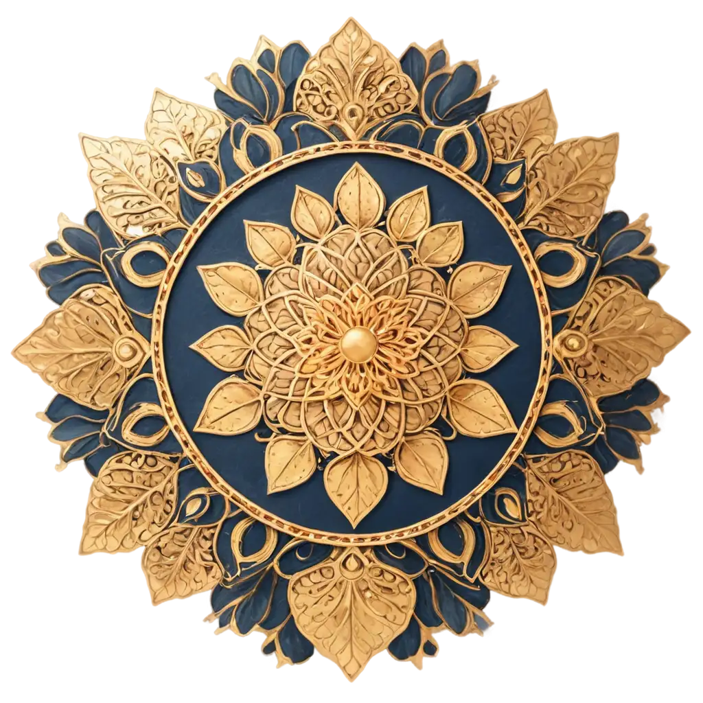 make me mandala with gold colour