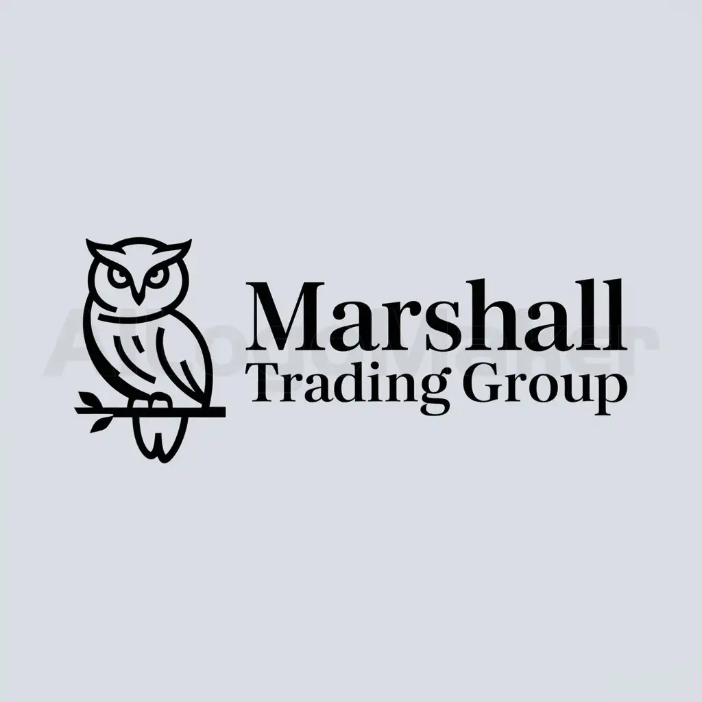 a logo design,with the text "Marshall Trading Group", main symbol:Owl,Moderate,be used in Finance industry,clear background