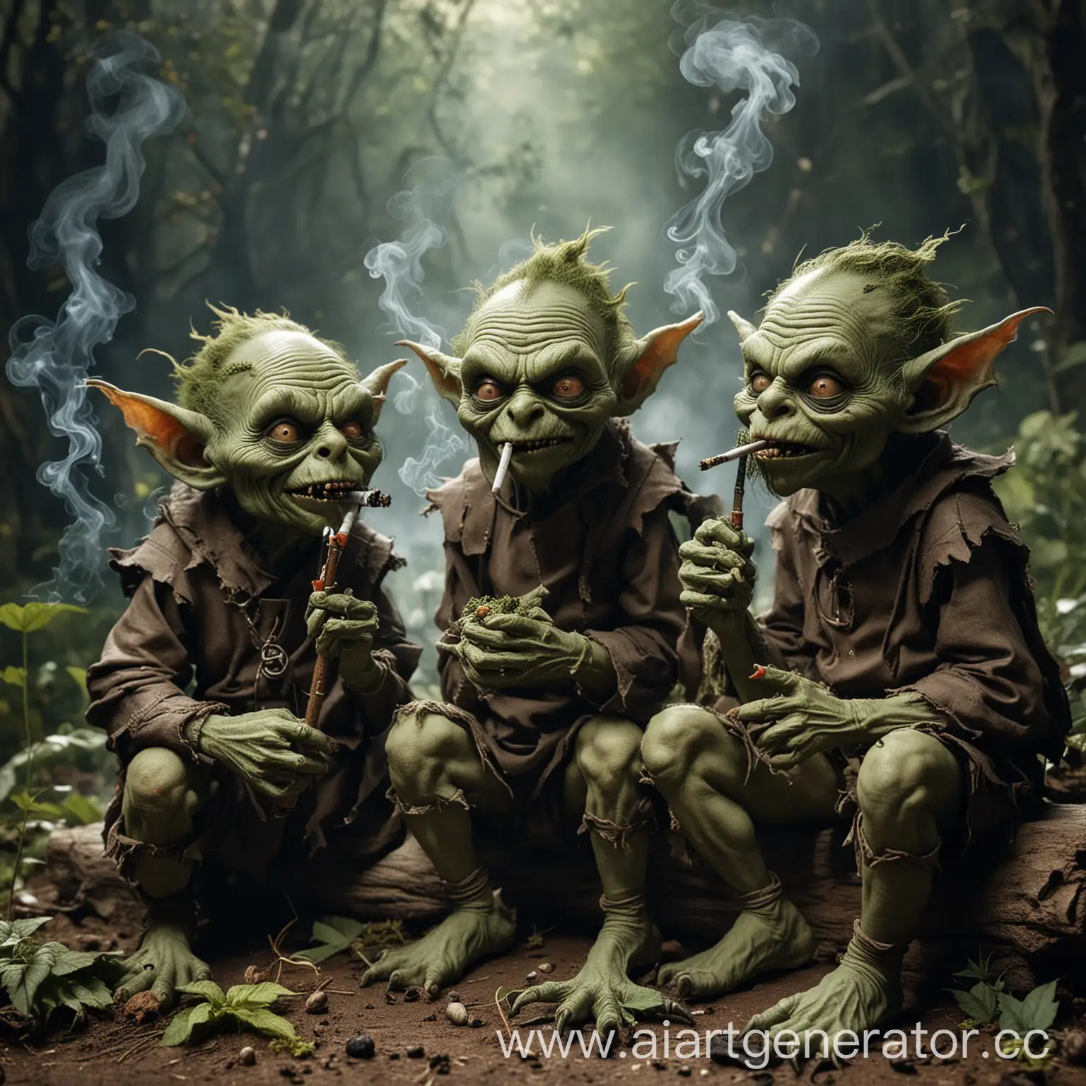 Mischievous-Goblins-Enjoying-a-Relaxing-Smoke-Session