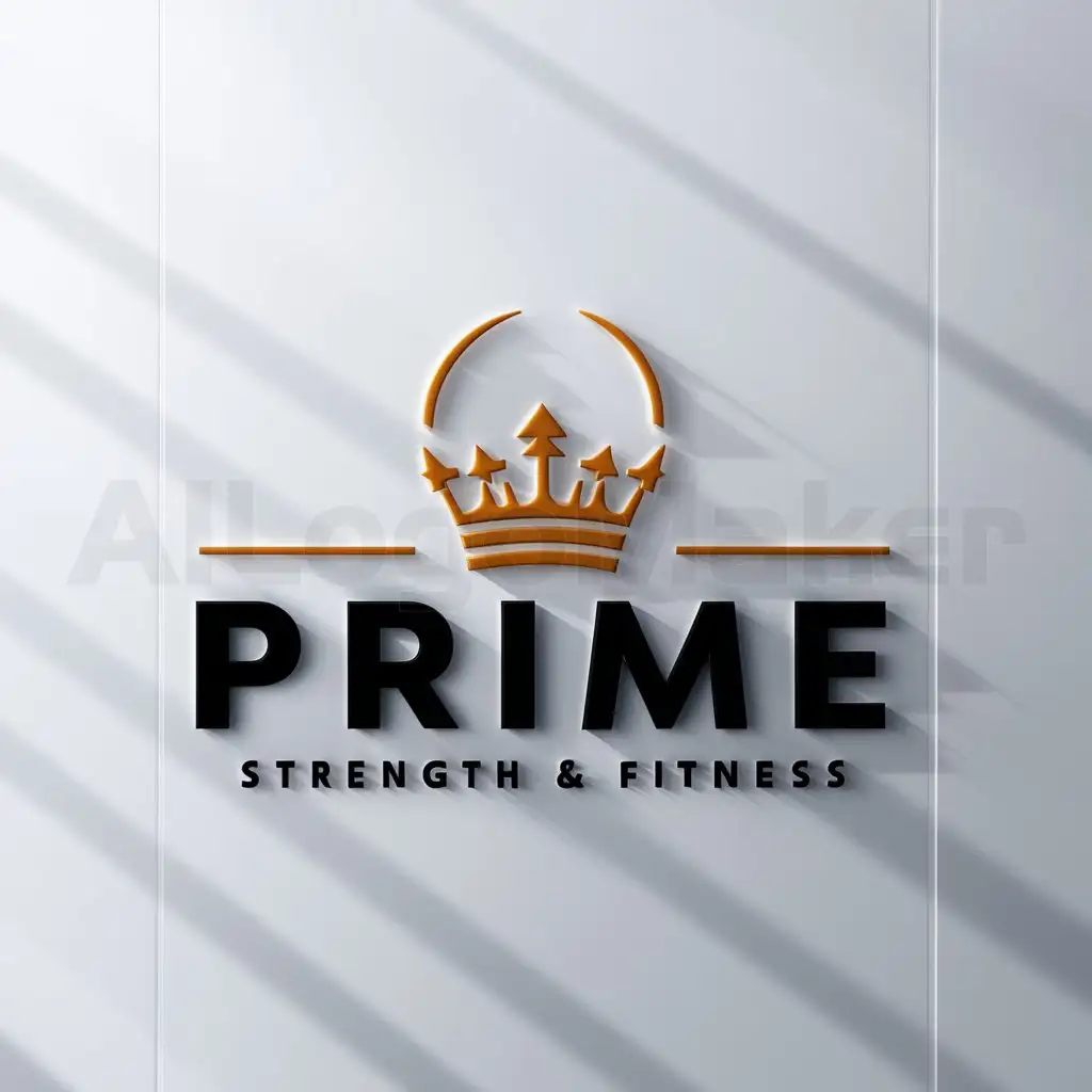 a logo design,with the text "PRIME", main symbol:moon fragrant crown,Minimalistic,be used in Sports Fitness industry,clear background