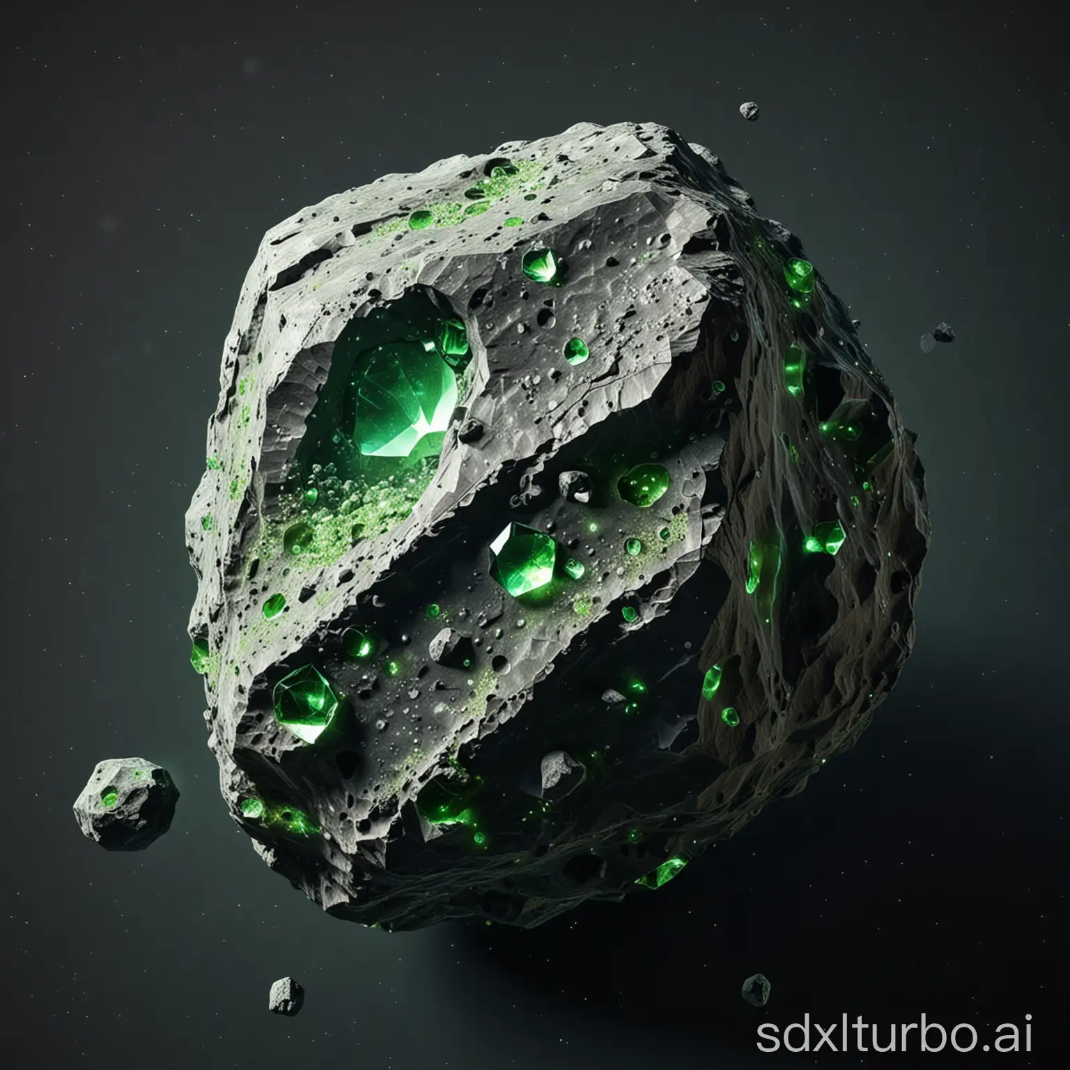 Isometric-Detailed-Asteroid-with-Green-Crystals-on-Surface