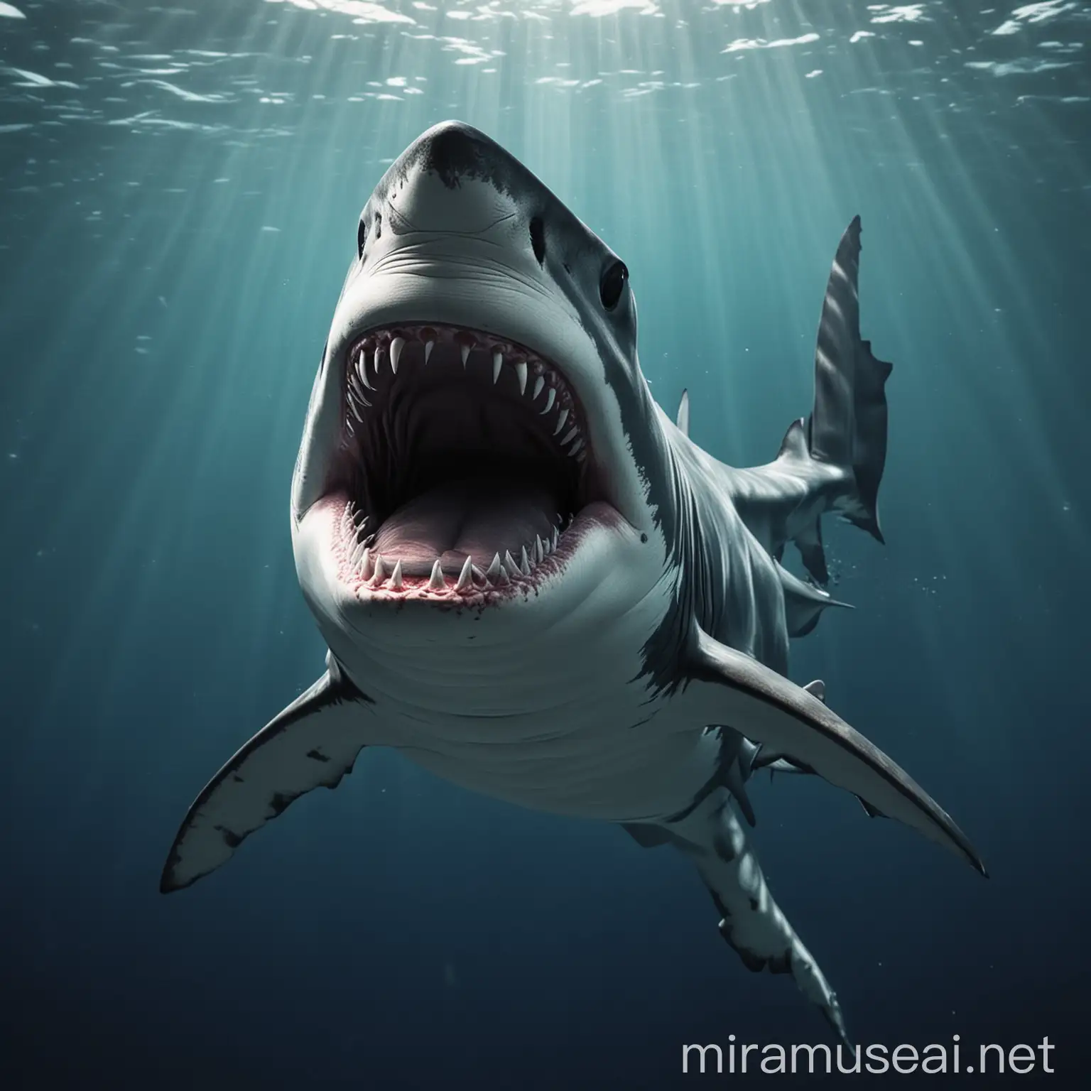 Ocean Sunset Scene with Shark Removed for YouTube Thumbnail
