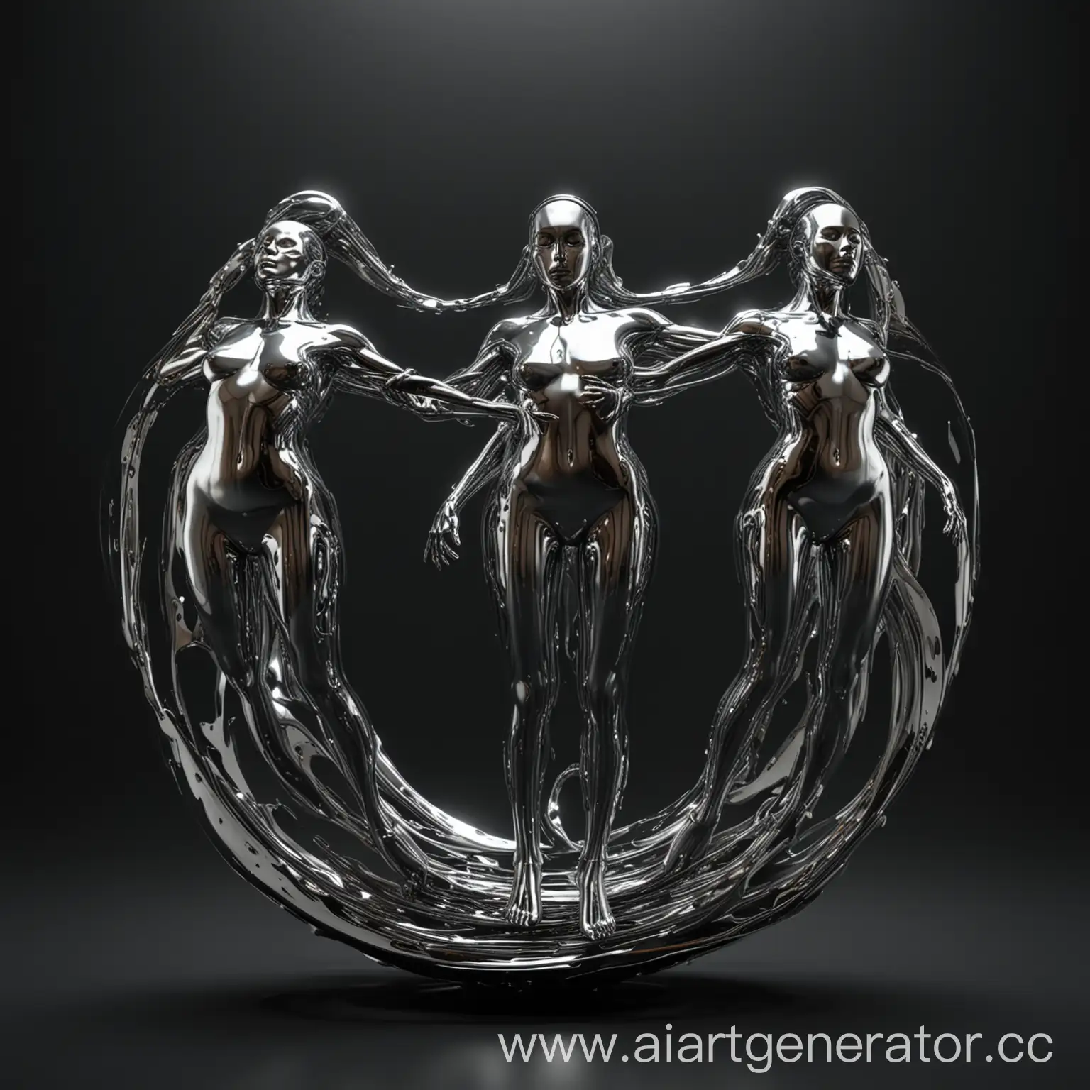 Abstract-3D-Chrome-Metallic-Distortions-of-Levitating-Human-Bodies