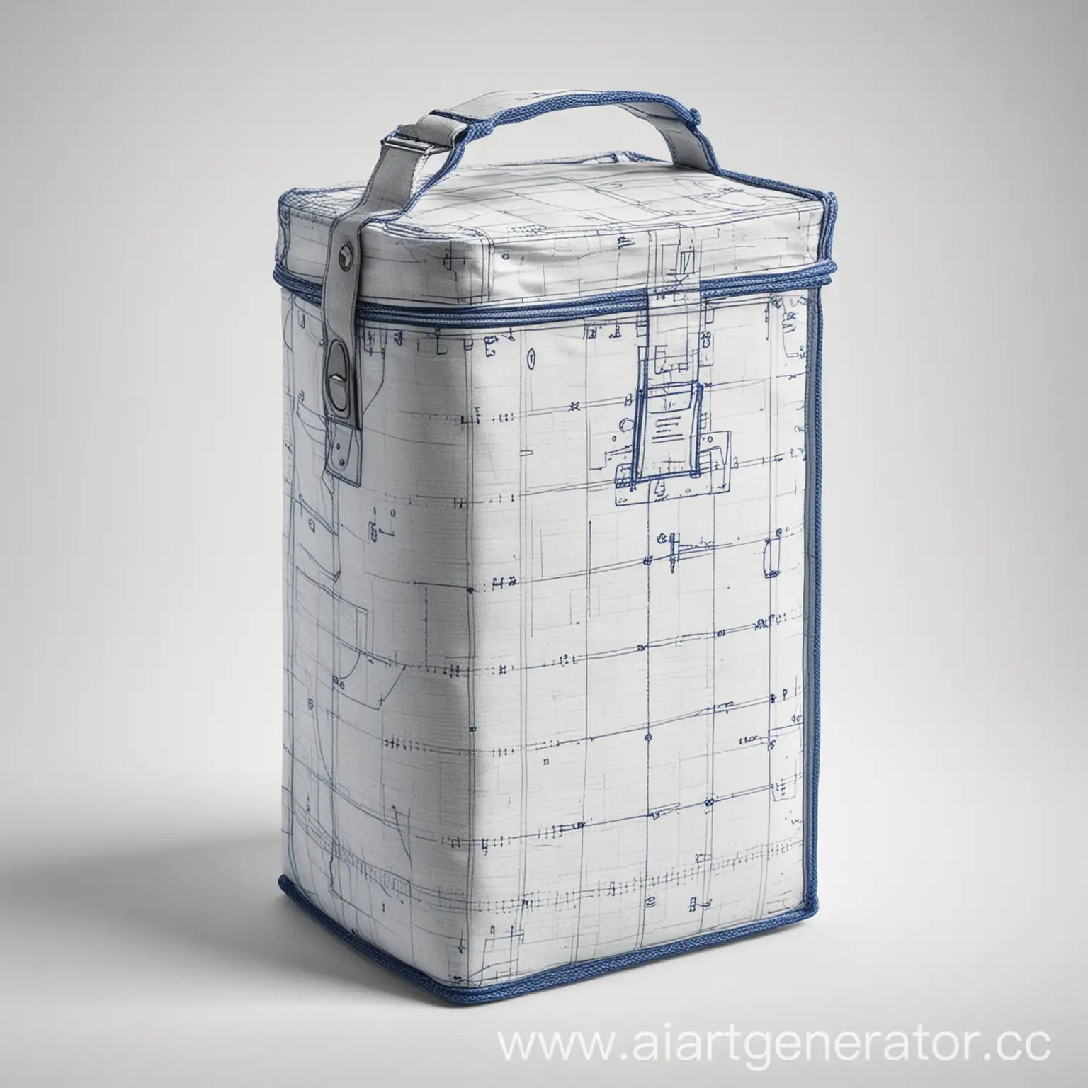 Square-Thermos-Bag-Blueprint-Sketch-on-White-Background
