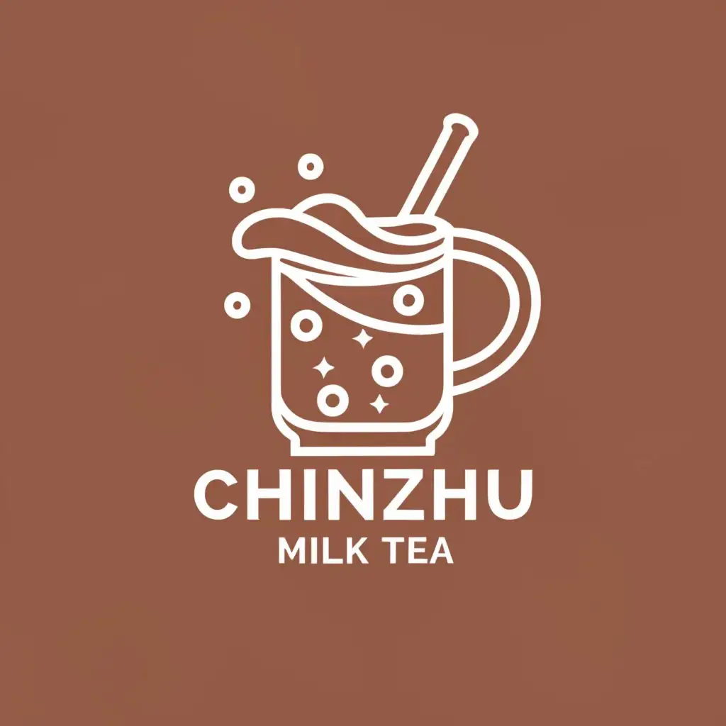 a logo design,with the text "Chunzhu", main symbol:Bagged milk tea,complex,be used in Restaurant industry,clear background