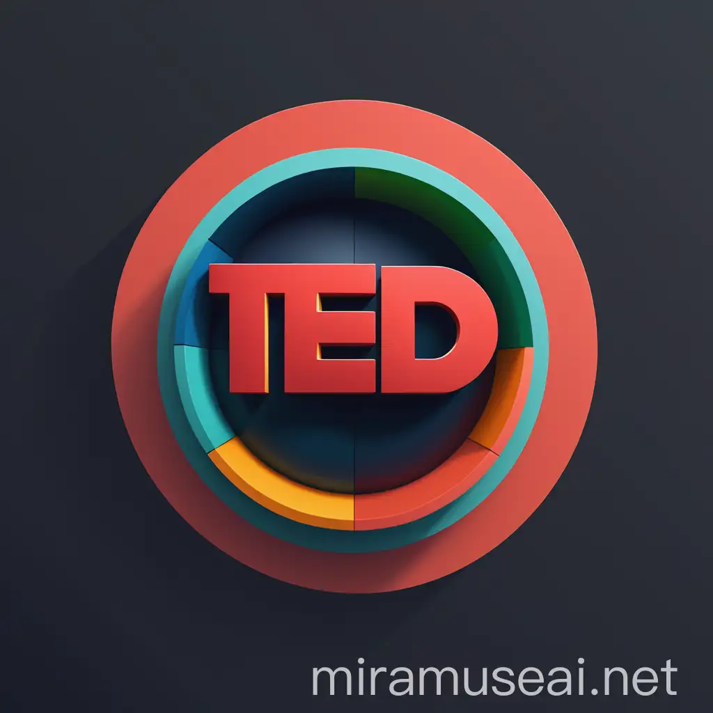 poderia criar um logo redondo com as letras Ted TV, o logo é para um canal de curiosidades e conhecimento voltado para um publico de maiores de 4o anos e na imagem ter um logo do yotube 
