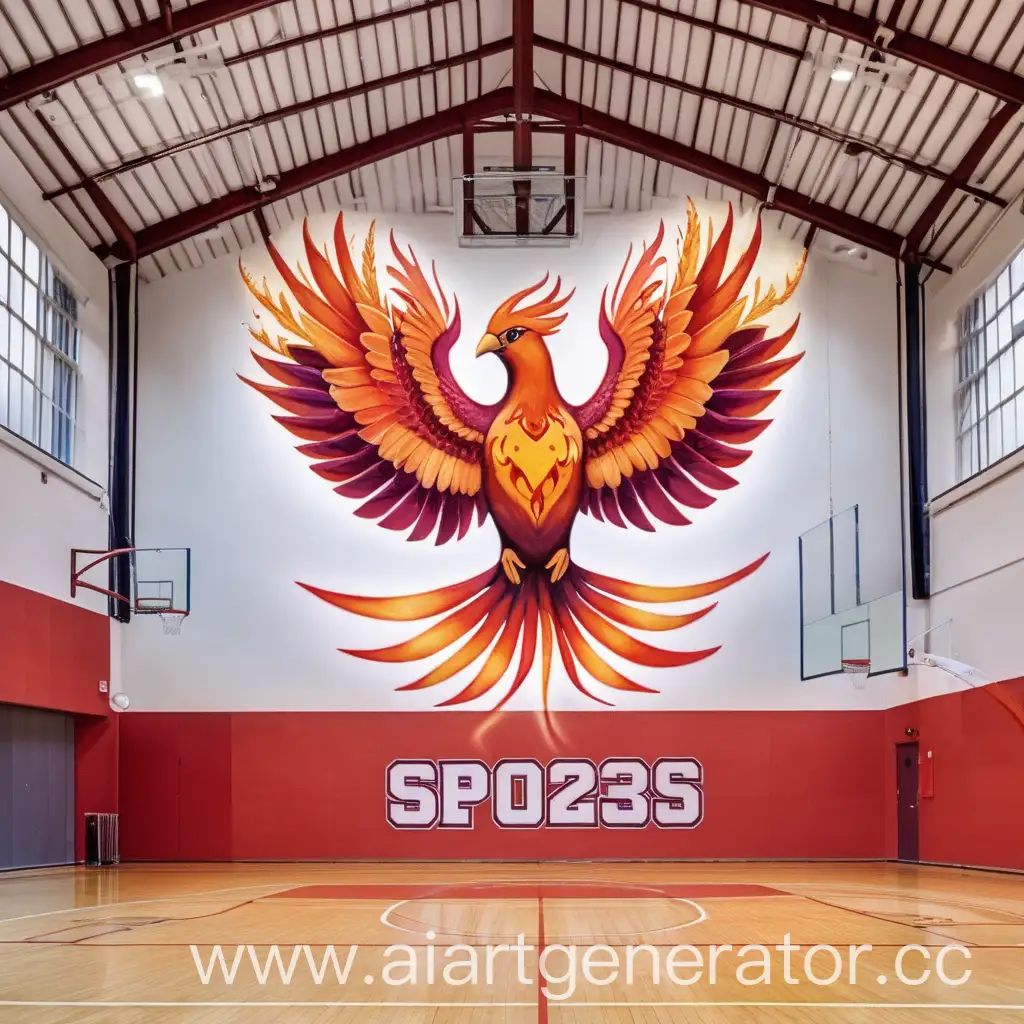 Majestic-Phoenix-Bird-Soaring-in-Vibrant-Sports-Hall