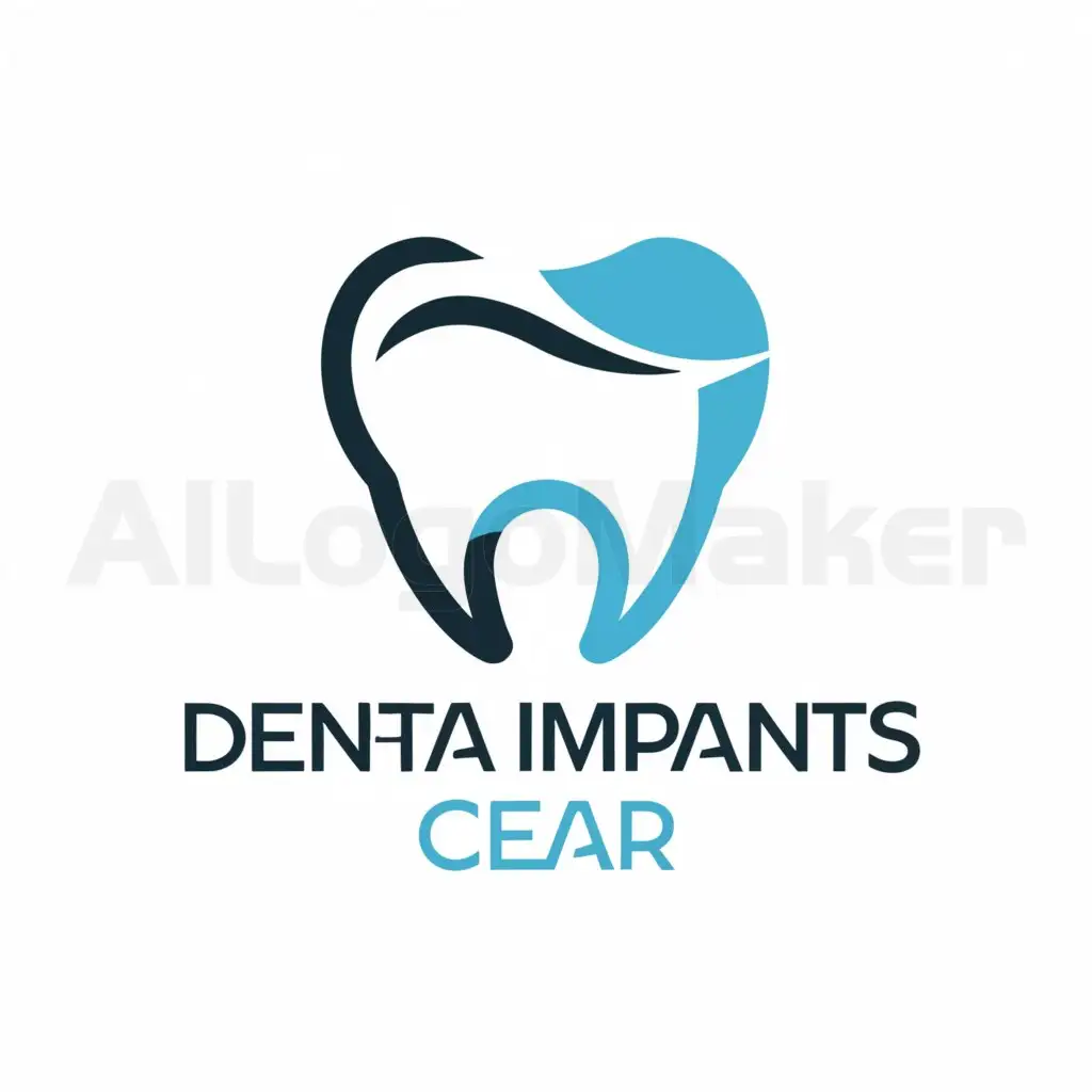 a logo design,with the text "Dental implants clear", main symbol:Implants and teeth,Minimalistic,be used in Medical Dental industry,clear background