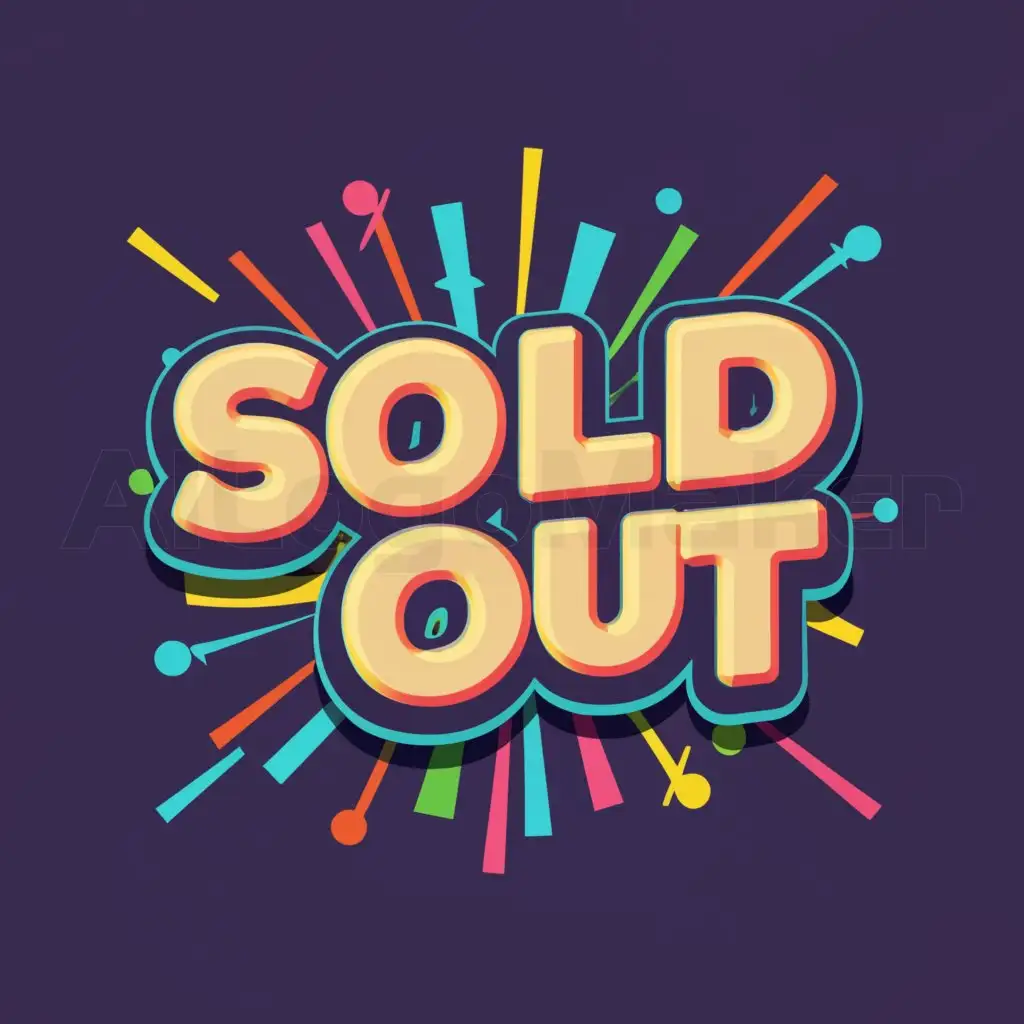 a logo design,with the text "Sold Out", main symbol:Party Band music
transparent background,complex,be used in Entertainment industry,clear background