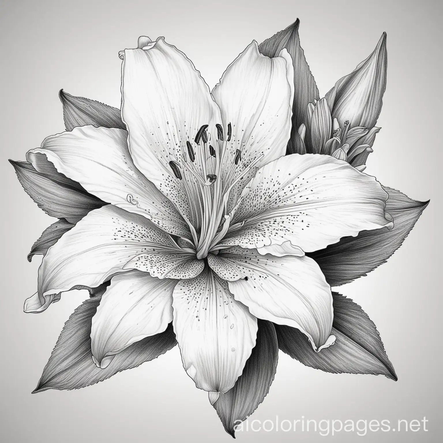 Western-Lily-Coloring-Page-Simple-Black-and-White-Line-Art-with-Ample-White-Space