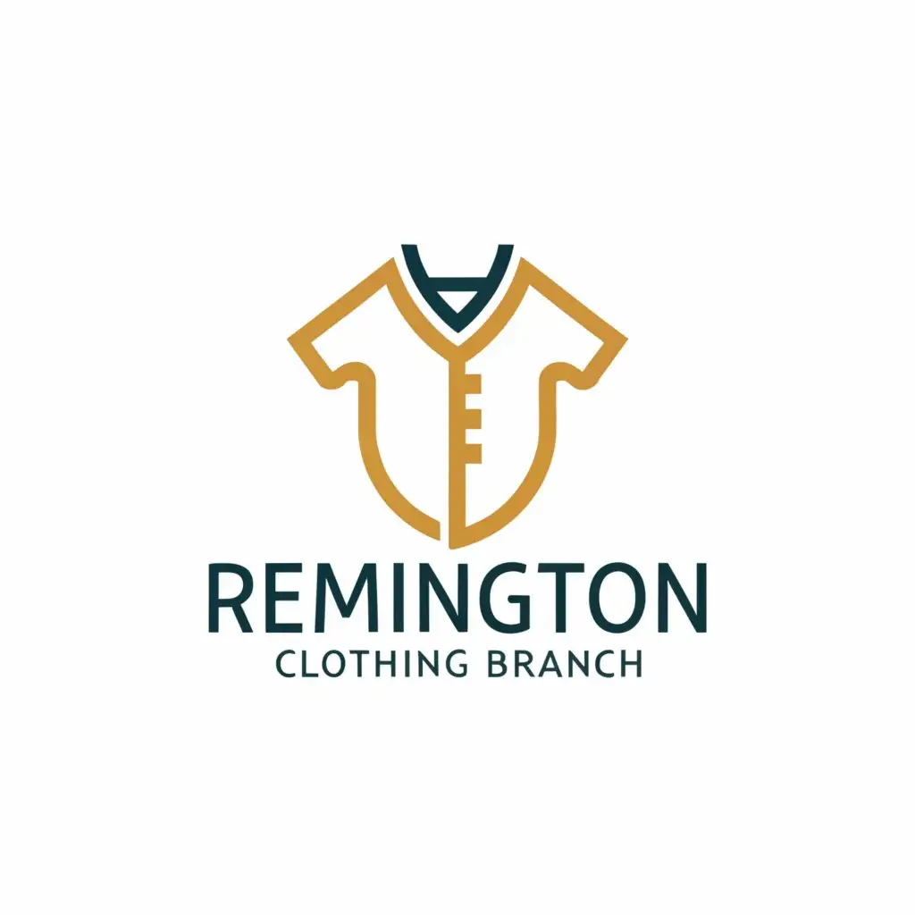a logo design,with the text "Remington Clothing Branch", main symbol:Clothes,Moderate,be used in Others industry,clear background