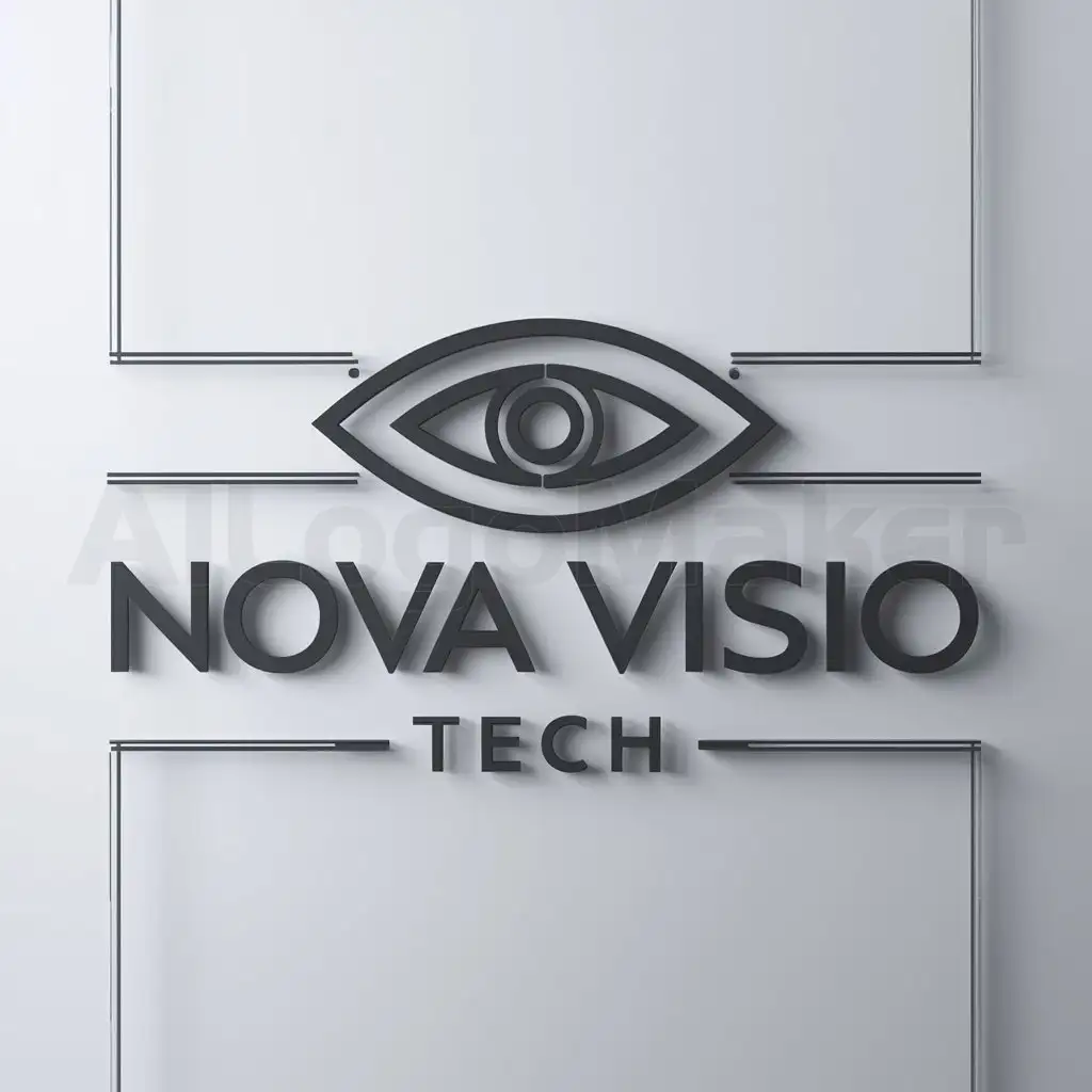 a logo design,with the text "Nova Visio Tech", main symbol:Eye,Minimalistic,be used in Others industry,clear background