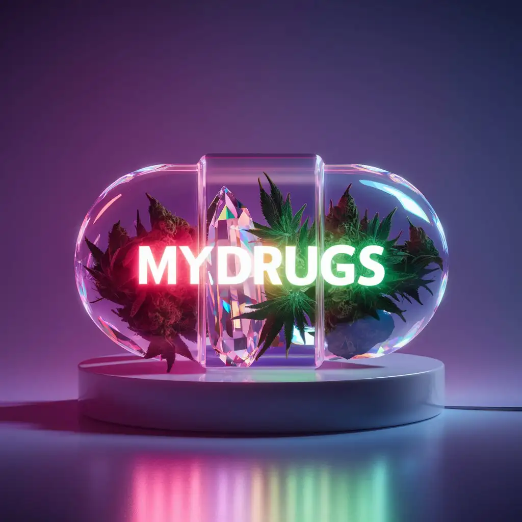 CrystalClear-PAV-TabletCapsule-MyDrugs-Illuminated-with-Neon-Lighting-and-Fragrant-Marijuana-Buds