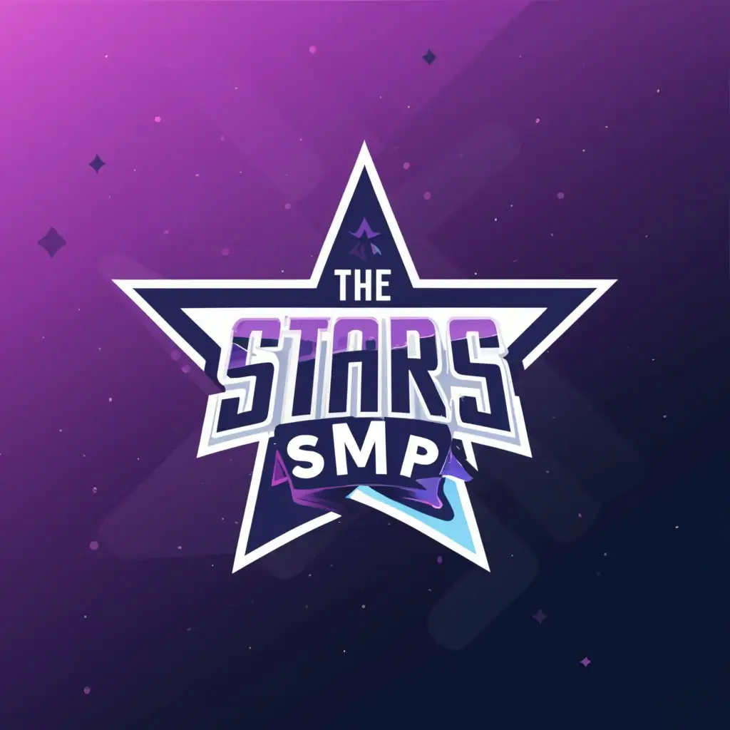 a logo design,with the text "THE STARS SMP", main symbol:TYPOGRAPHY FOR GAMING LOGO,Moderate,clear background