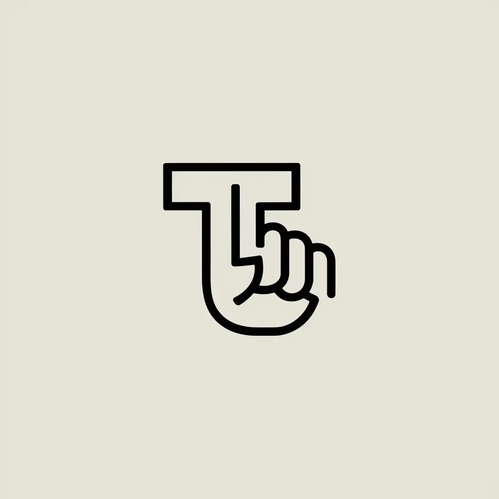 a logo design,with the text "T", main symbol:finger,Moderate,clear background