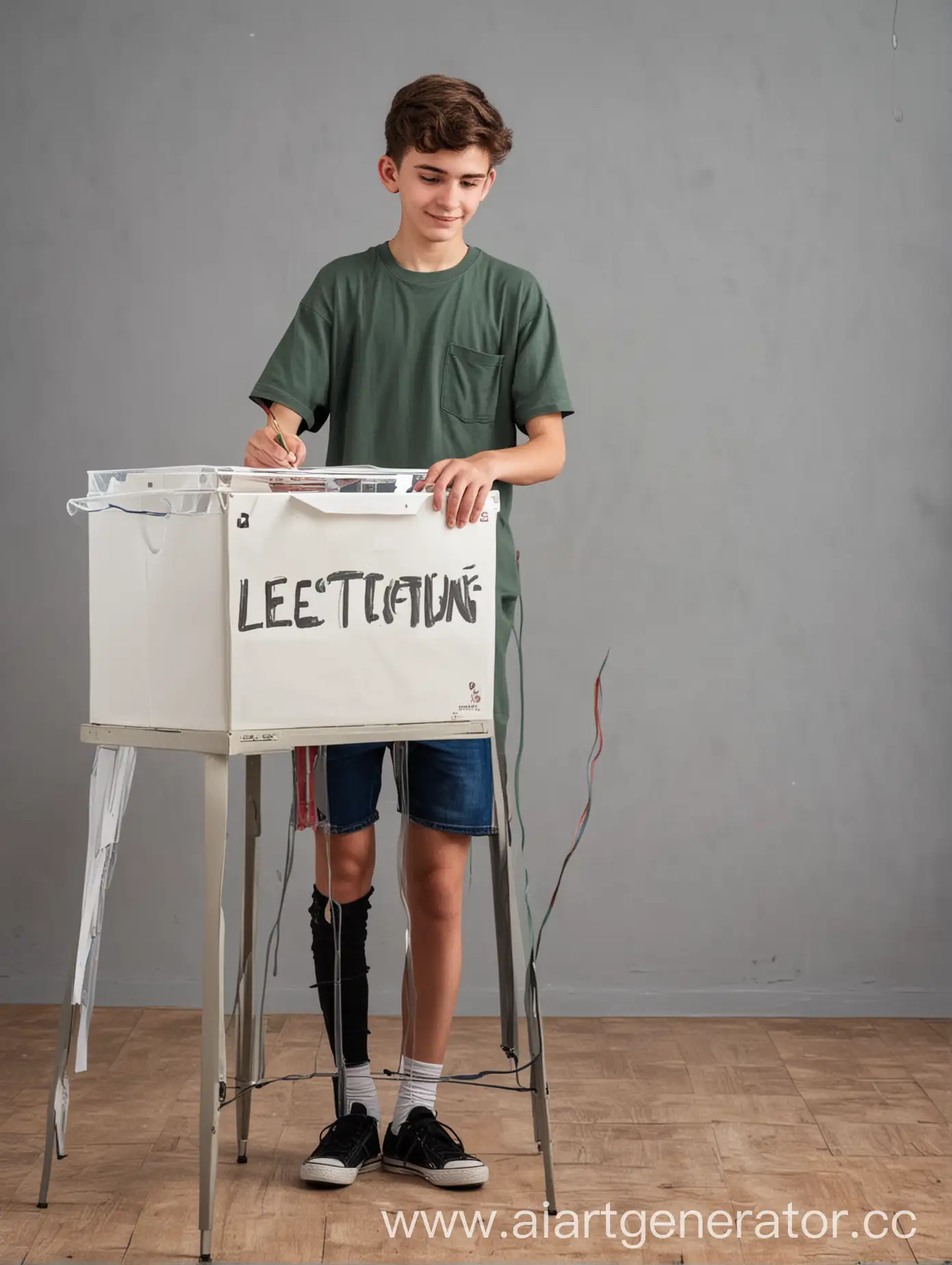 подросток голосует на выборах
