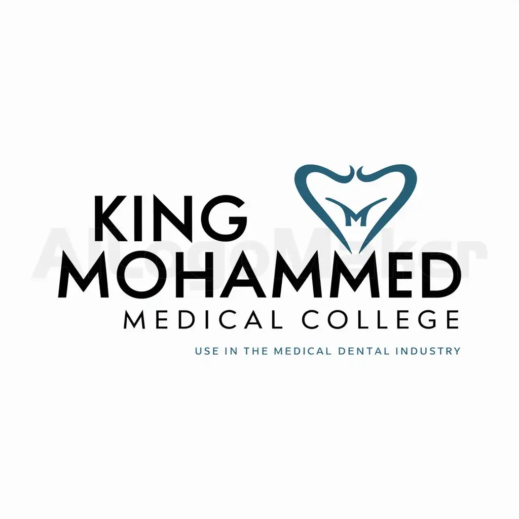 a logo design,with the text "King Mohammed Medical College", main symbol:King Mohammed Medical College,complex,be used in Medical Dental industry,clear background