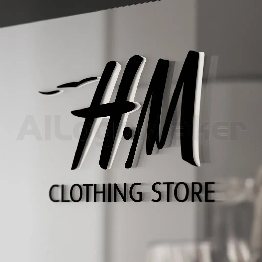 a logo design,with the text "H M Clothing Store", main symbol:Cloth,Moderate,clear background