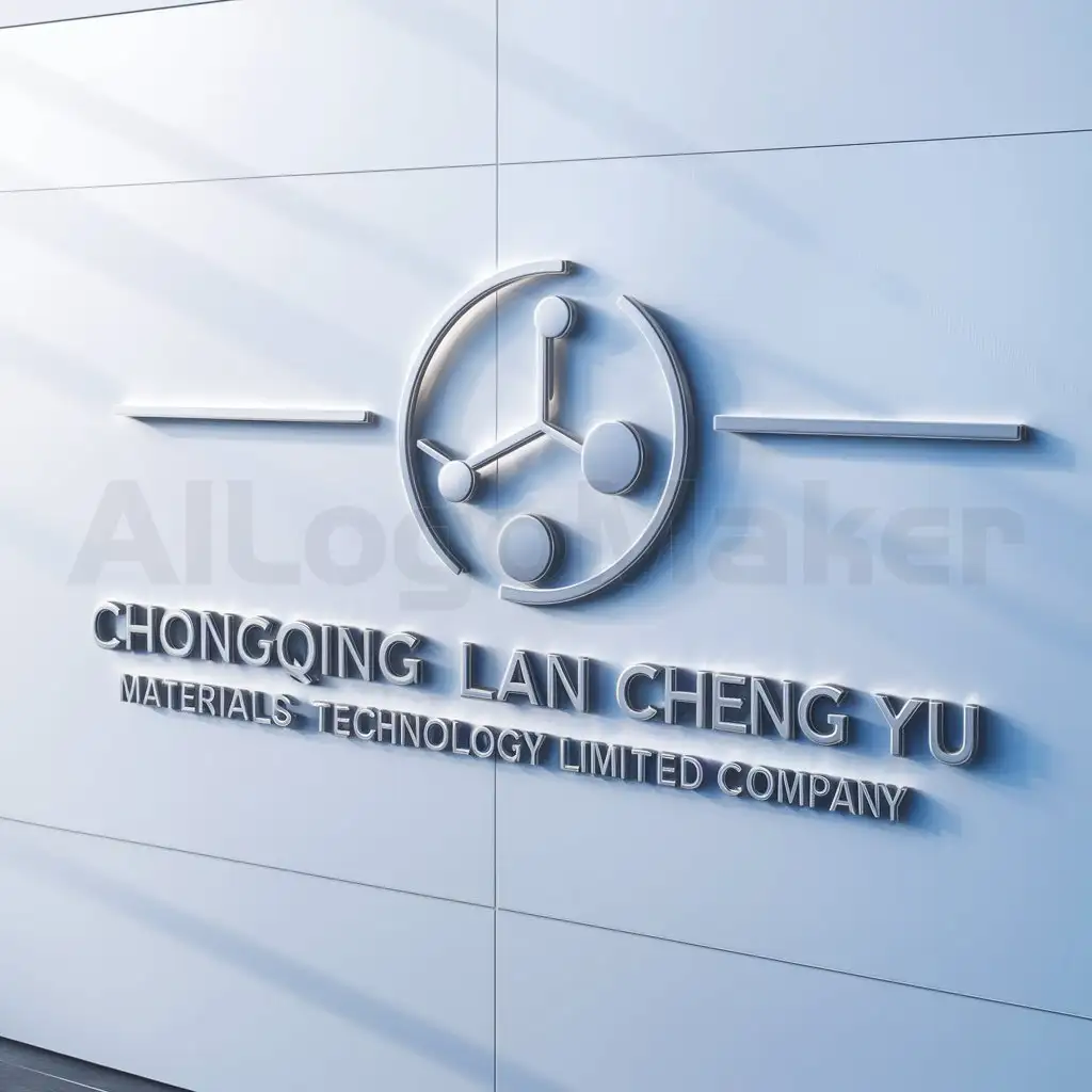 a logo design,with the text "Chongqing Lan Cheng Yu Materials Technology Limited Company", main symbol:chemistry,Moderate,be used in Technology industry,clear background