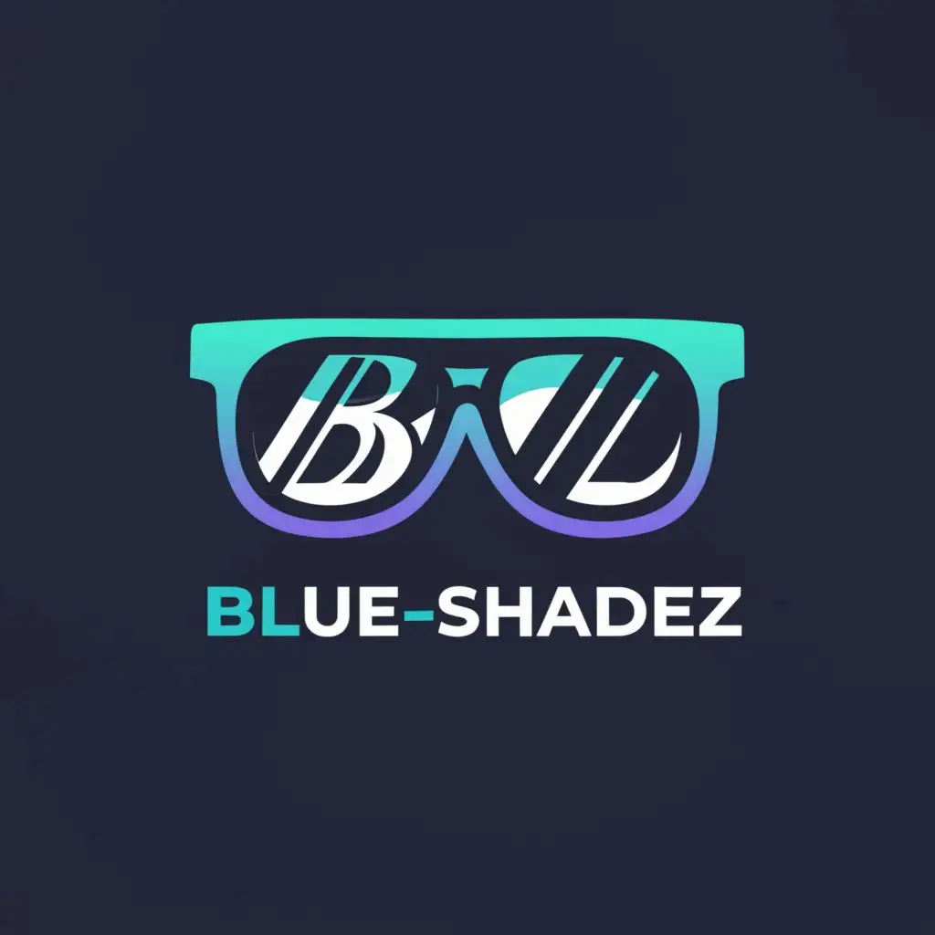 a logo design,with the text "BlueShadez", main symbol:Sunglasses,Moderate,be used in Entertainment industry,clear background