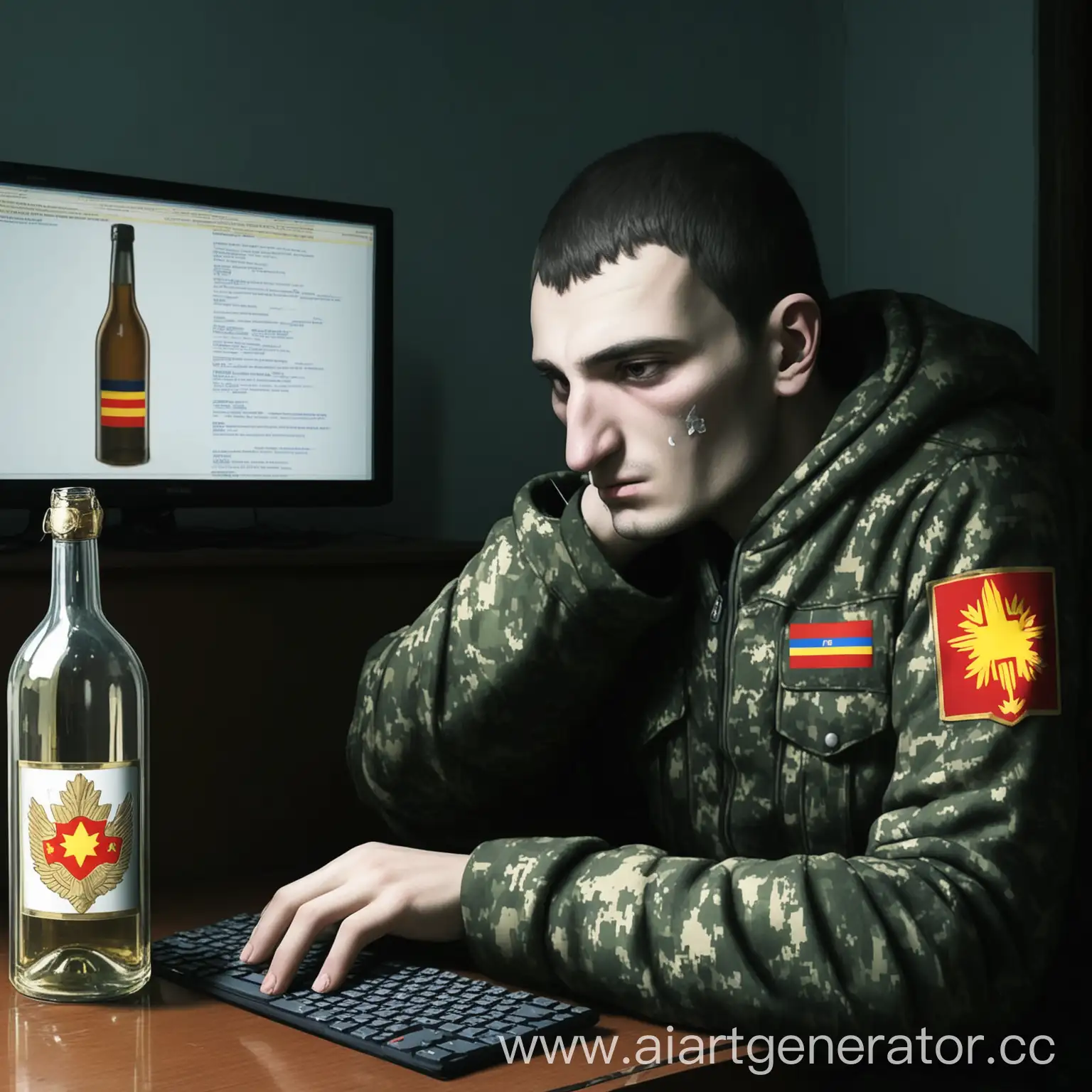 Cyber-Alcoholic-in-Ossetia-Futuristic-Depiction-of-a-Troubled-Figure-in-a-Technologically-Advanced-Setting