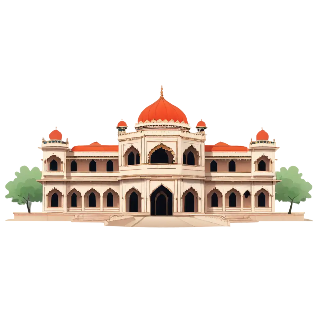 Cartoon-Raj-Mahal-PNG-Explore-the-Whimsical-World-of-Indias-Iconic-Palace-in-Stunning-Detail