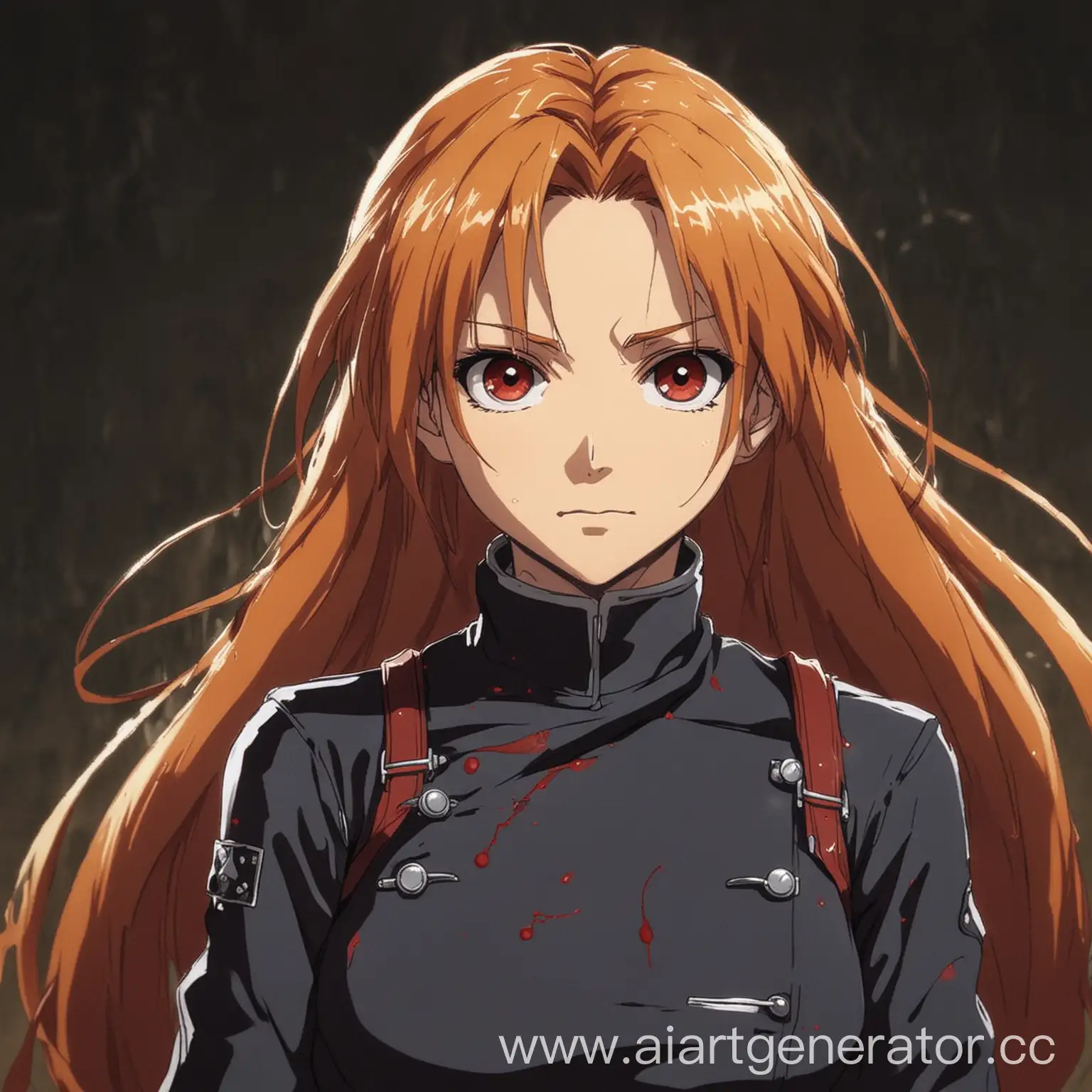 Fullmetal alchemist anime girl with ginger hair blood
