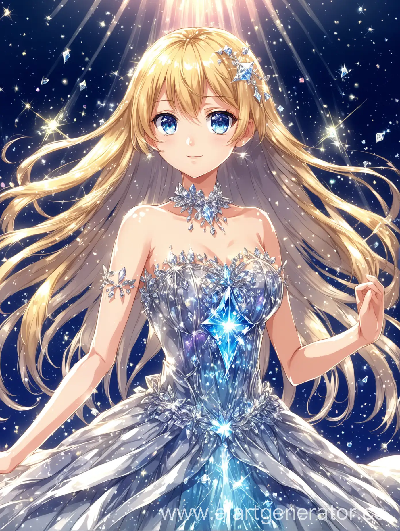 Magical-Anime-Girl-with-Dazzling-Diamond-Hair-and-Enchanted-Dress