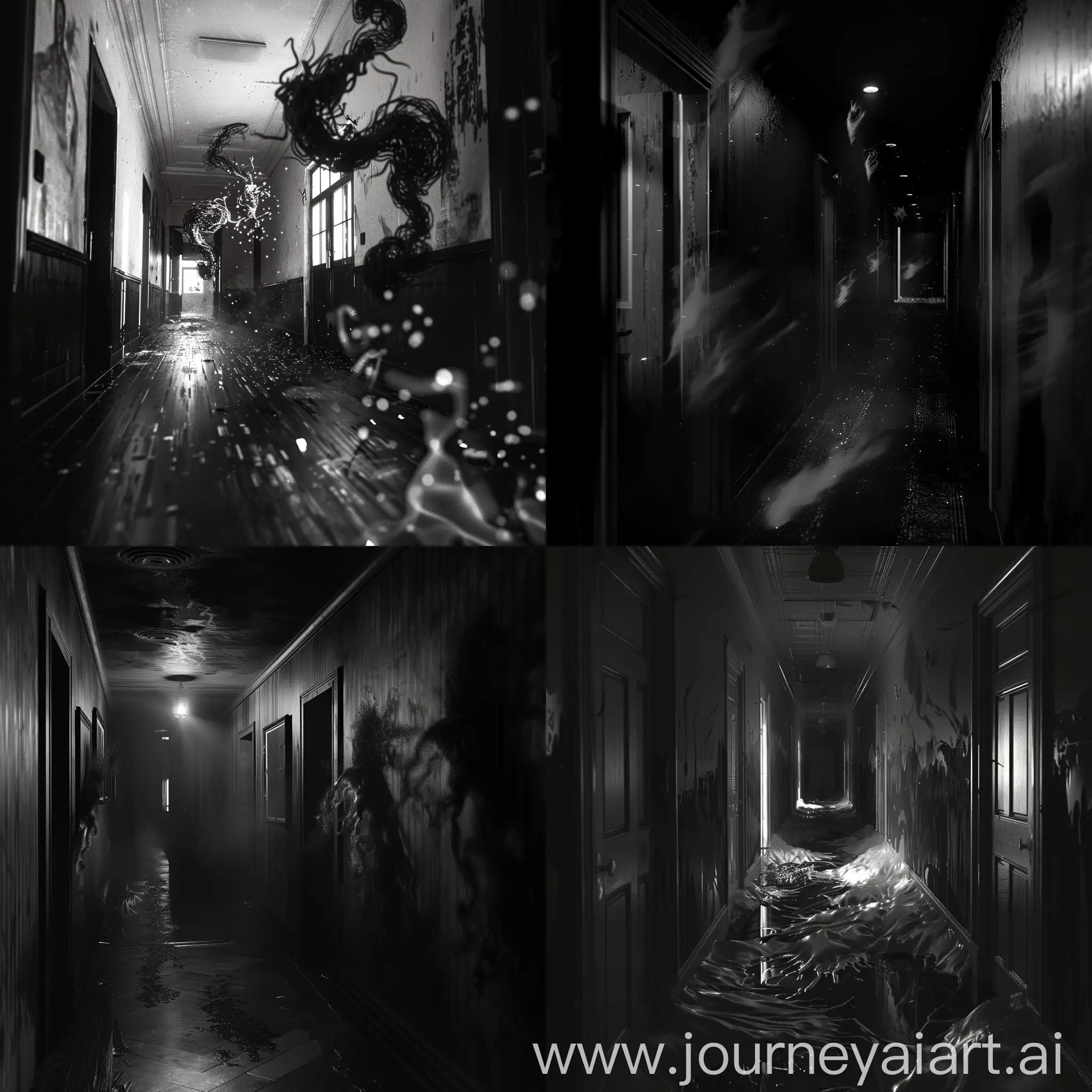 Surreal-Encounter-Dark-Entities-in-a-Communal-Apartment-Corridor