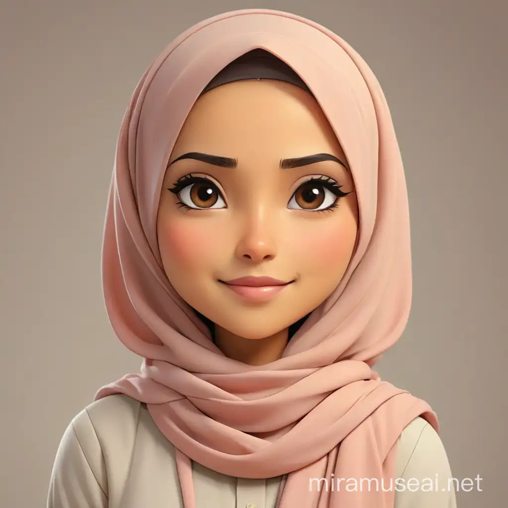 Proud HijabWearing Woman in Kindergarten Setting