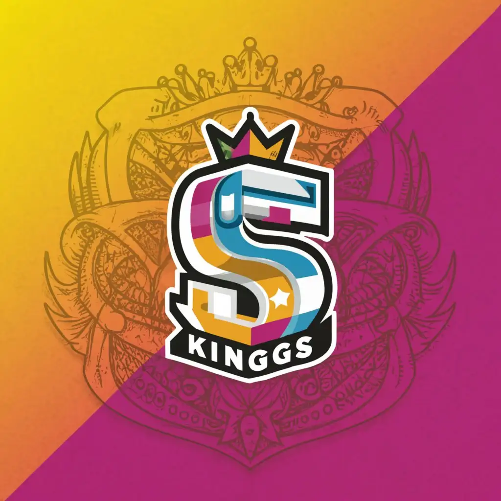 a logo design,with the text "SLAB KINGS", main symbol:Modern, Bright & Colorful Logo Design For Sports Trading Card ,Company - SLAB KINGS,

create a modern, bright and colorful logo for my trading card brand. The logo will be used both online and in print, so it needs to be versatile and engaging.

BRAND NAME FOR LOGO: SLAB KINGS,

Key Requirements:
- Modern Design: The logo should reflect a contemporary and trendy style, in line with the target audience of the trading card brand.
- Bright & Colorful: The color palette of the logo should be vibrant and eye-catching, contributing to the brand's visual appeal.
- Versatile: The logo should be suitable for various applications - from online presence (website, social media) to print (business cards, merchandise).

,Moderate,be used in Sports Trading Card Company industry,clear background