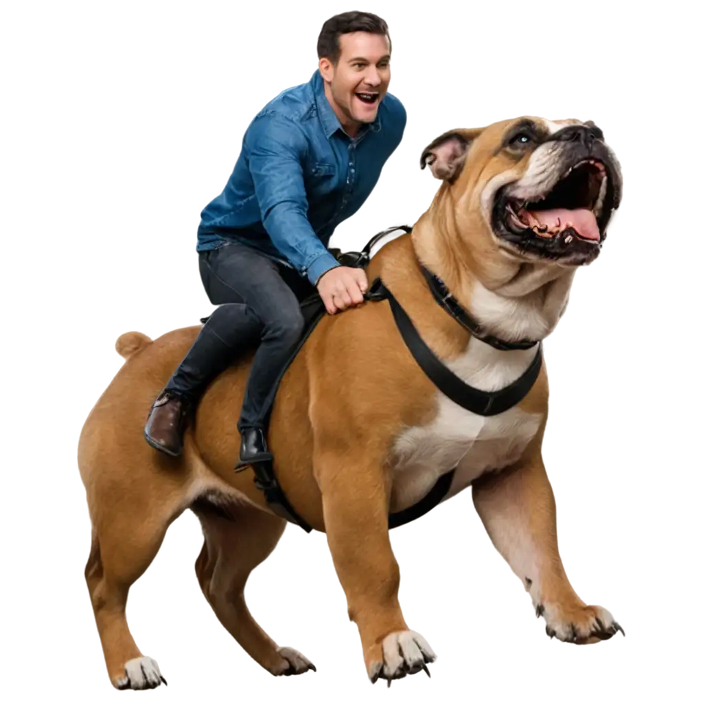 Excited-Man-Riding-Fierce-Bulldog-Captivating-PNG-Image-for-Online-Engagement