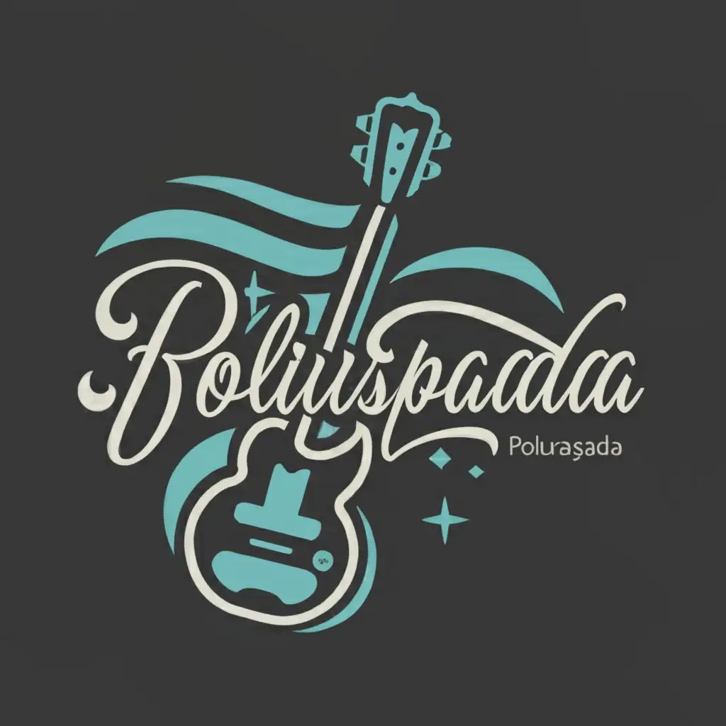 a logo design,with the text "Period Poluraspada", main symbol:Bass guitar,Moderate,clear background