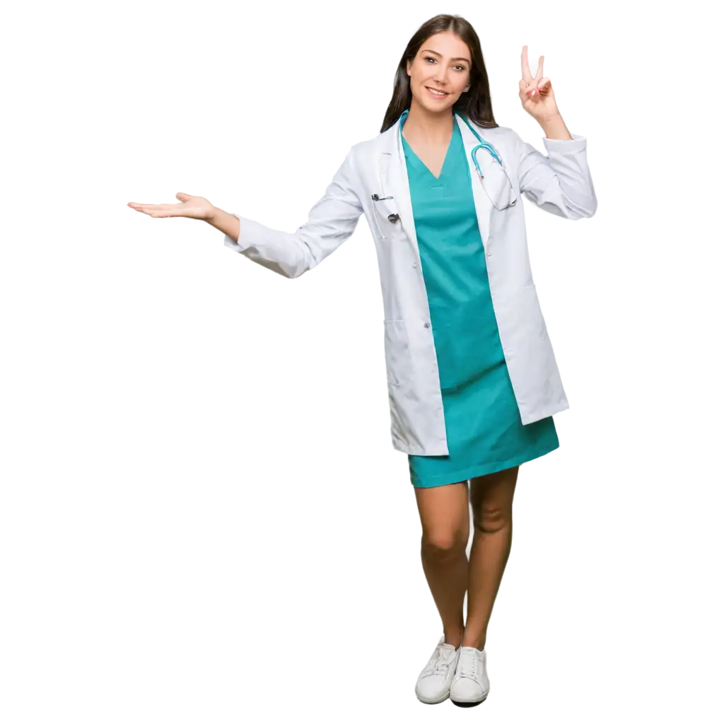 Cute young woman doctor
