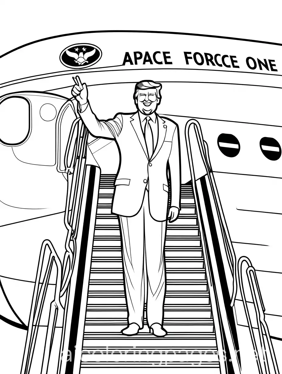 Donald-Trump-Boarding-Air-Force-One-with-Peace-Sign-Gesture