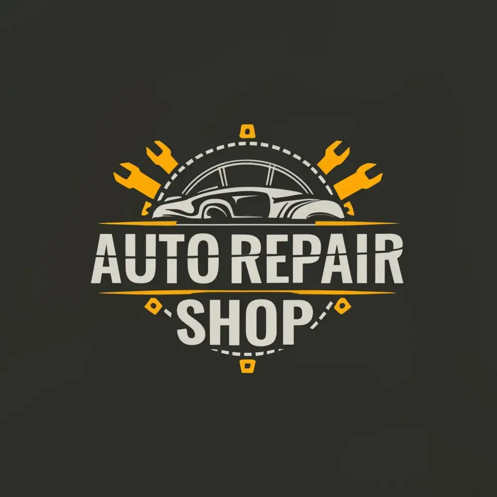 a logo design,with the text "Auto repair shop", main symbol:Car workshop, cars, wheels,complex,be used in Automotive industry,clear background