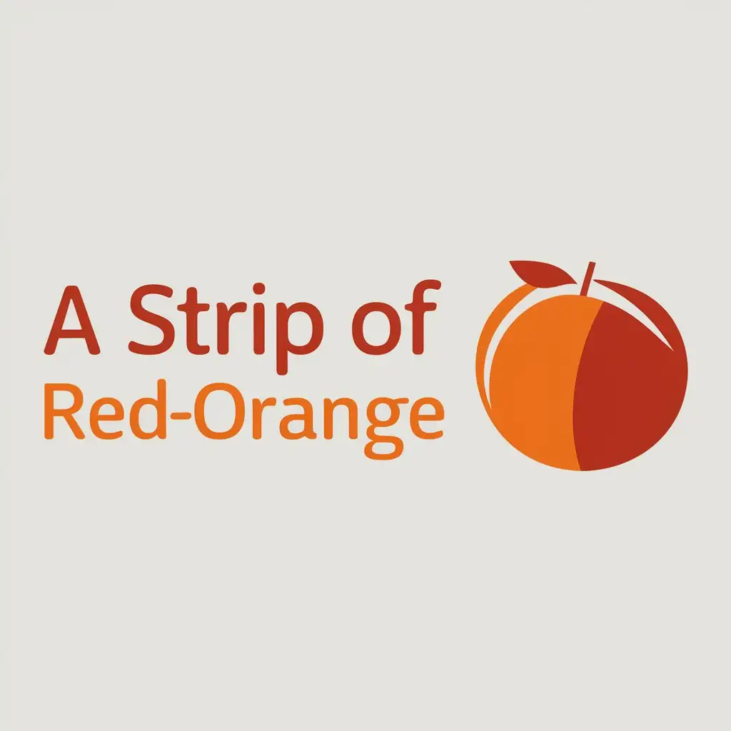 a logo design,with the text "a strip of red-orange", main symbol:fruit,Moderate,be used in fruit fresh industry,clear background