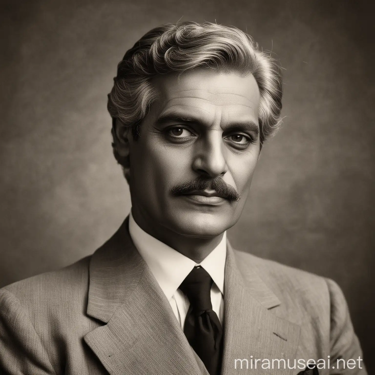 Portrait of Omar Sharif 1920s University Professor