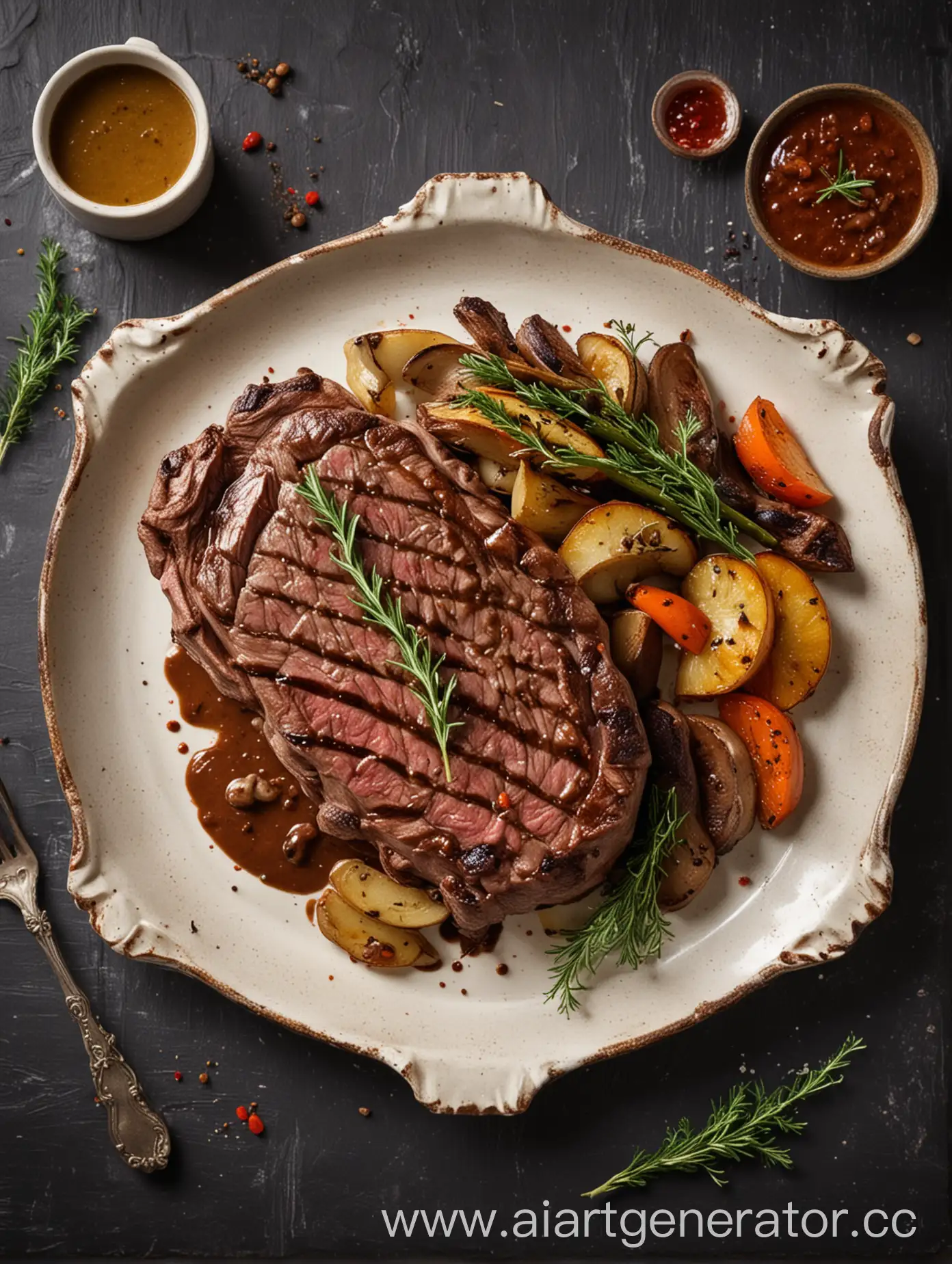 Exquisite-Gourmet-Steak-Indulge-in-the-Perfectly-Roasted-Culinary-Delight