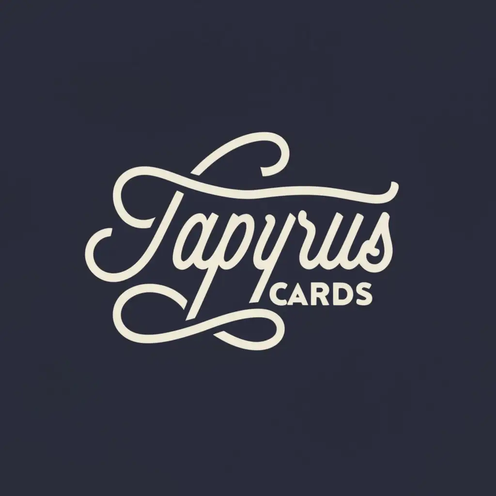 a logo design,with the text "Papyrus cards", main symbol:Gift card,Moderate,clear background