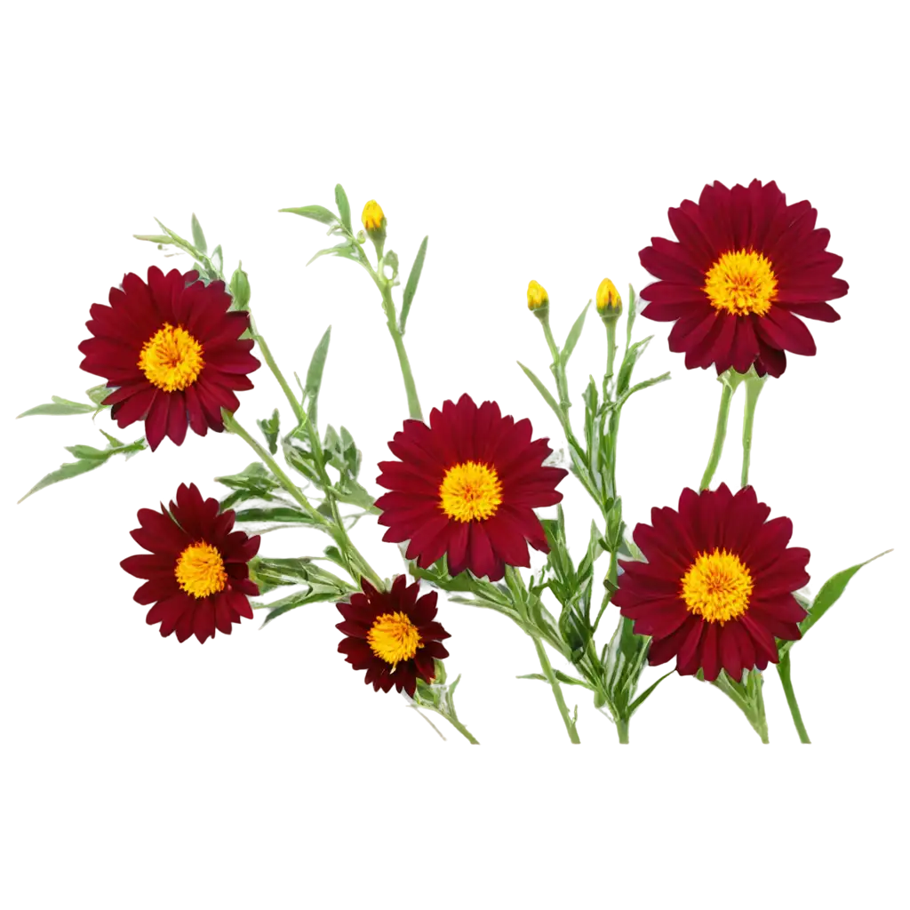 Exquisite-Maroon-Marigold-Flowers-A-Captivating-PNG-Image-for-Vibrant-Visuals