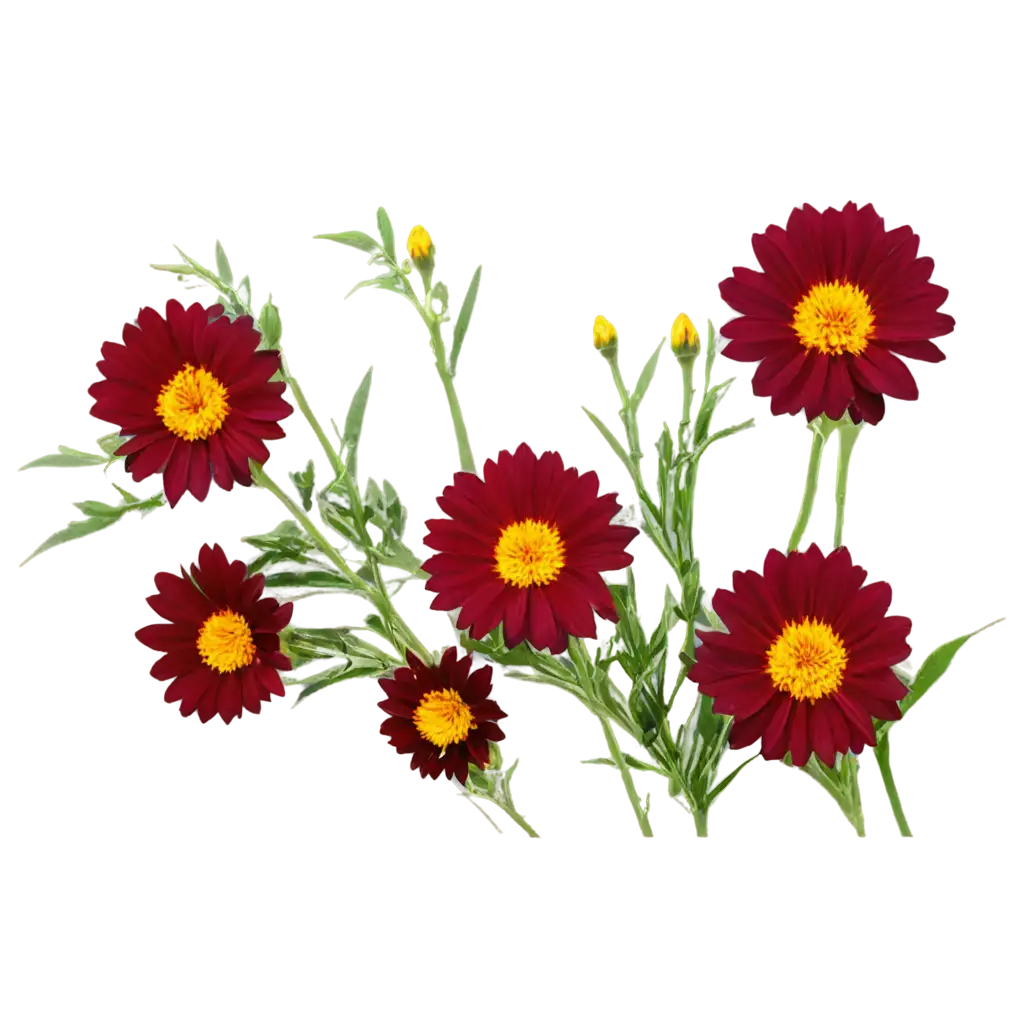 maroon marigold flowers