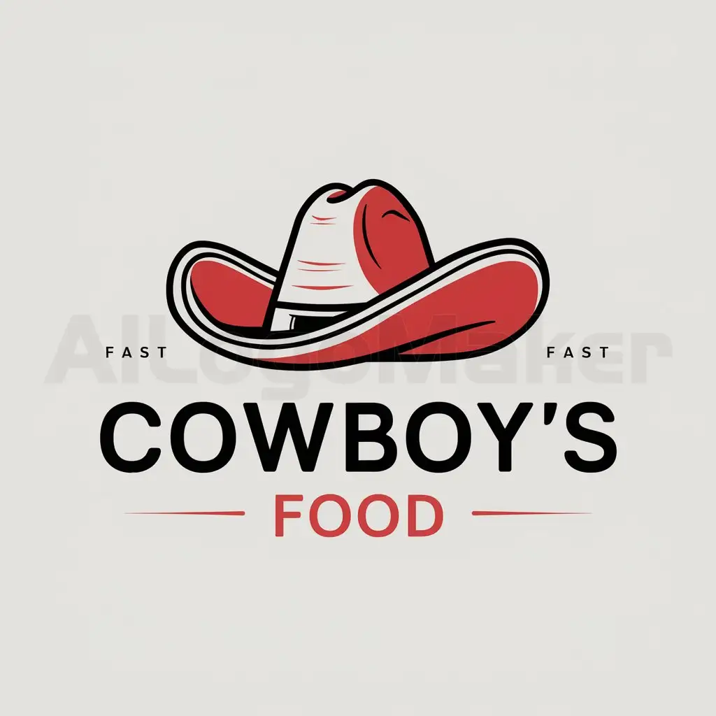 LOGO-Design-For-Cowboys-Food-Traditional-Hat-Symbolizing-Authenticity-in-Fast-Food-Industry