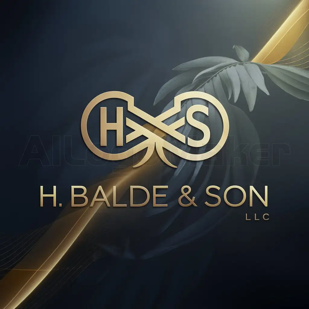 a logo design,with the text "H BALDE & SON LLC", main symbol:main symbol:Create a business logo for an online business that does e-commerce as well as technology services. Use Sacred geometry and a modern design Moderate,clear background.Use popular brands and logos like Nike and Starbucks to influence the design. Create a new company name based on the information provided in the prompt.,Moderate,be used in Technology industry,clear background