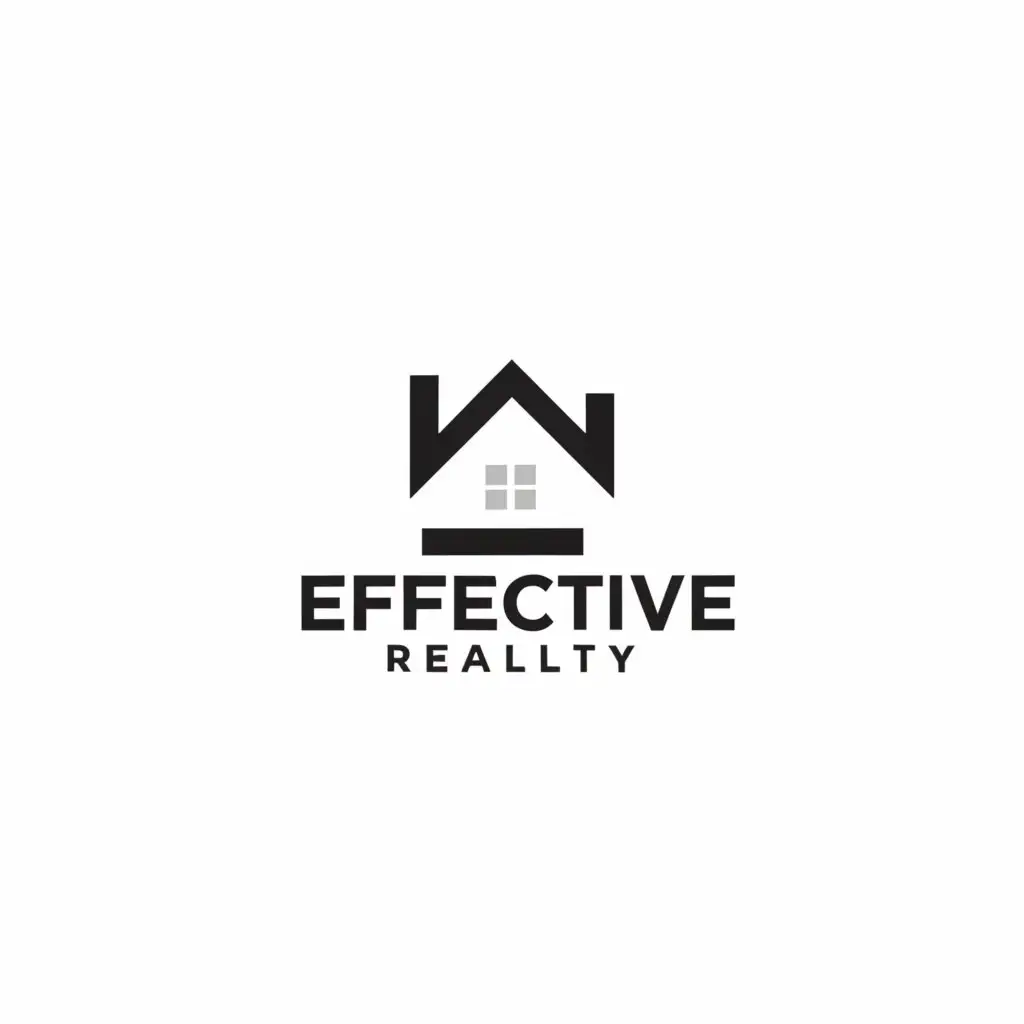 a logo design,with the text "Effective Realty", main symbol:House,Moderate,be used in Real Estate industry,clear background