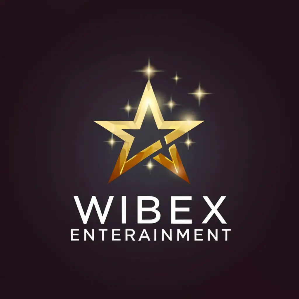 LOGO-Design-For-WIBEX-ENTERTAINMENT-Elegant-Text-with-Star-Symbol-on-Clear-Background