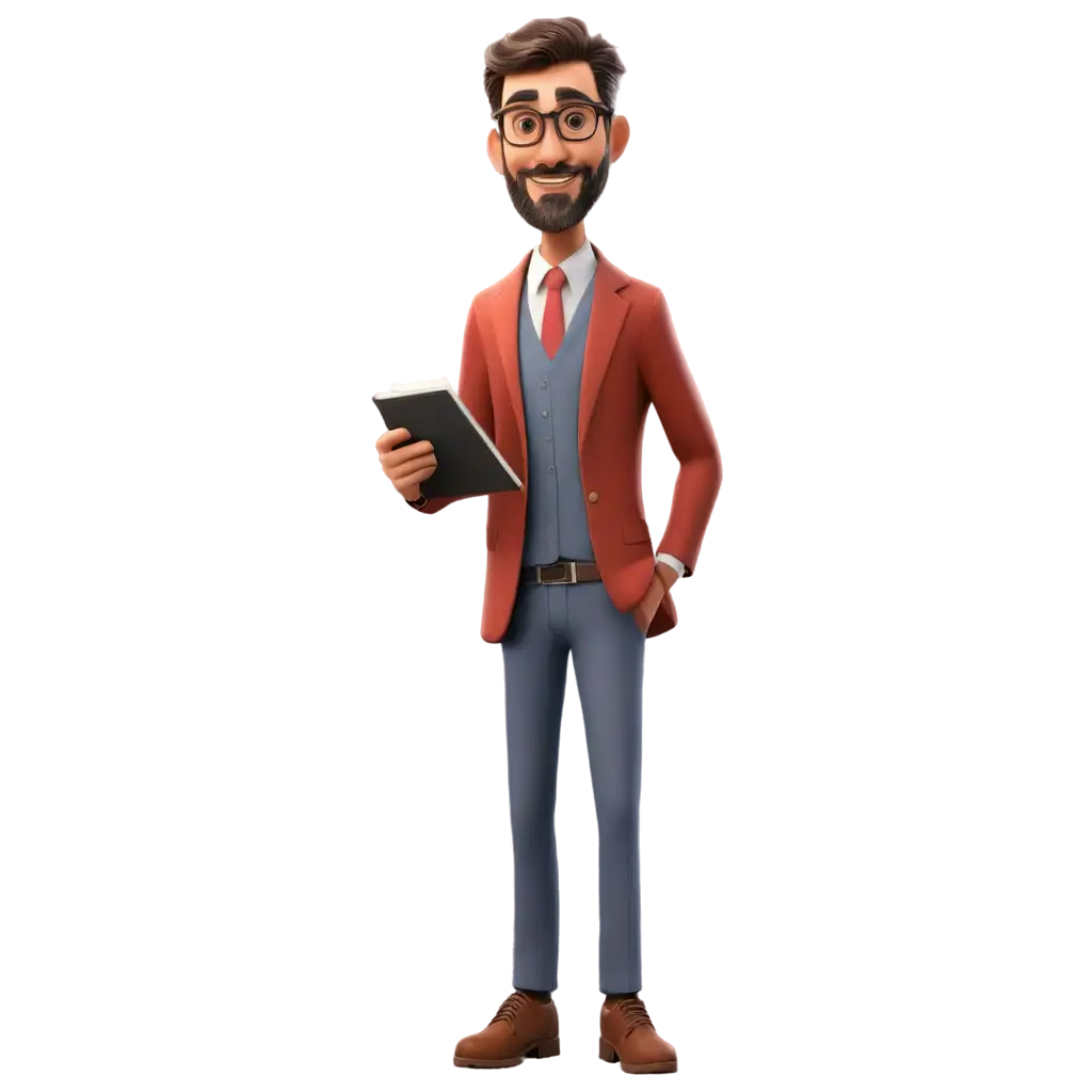 Cartoon teacher male