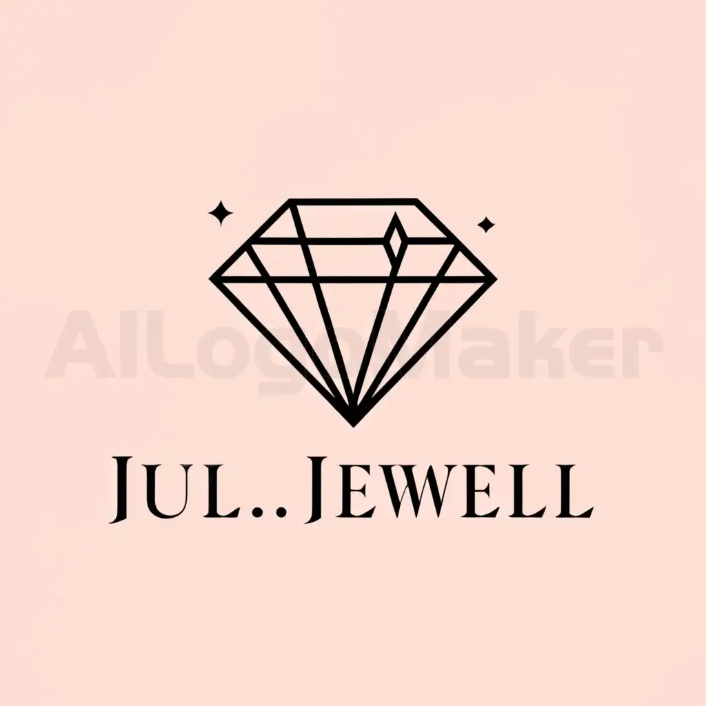 a logo design,with the text "ju.li.jewell", main symbol:diamond,Moderate,be used in Beauty Spa industry,clear background