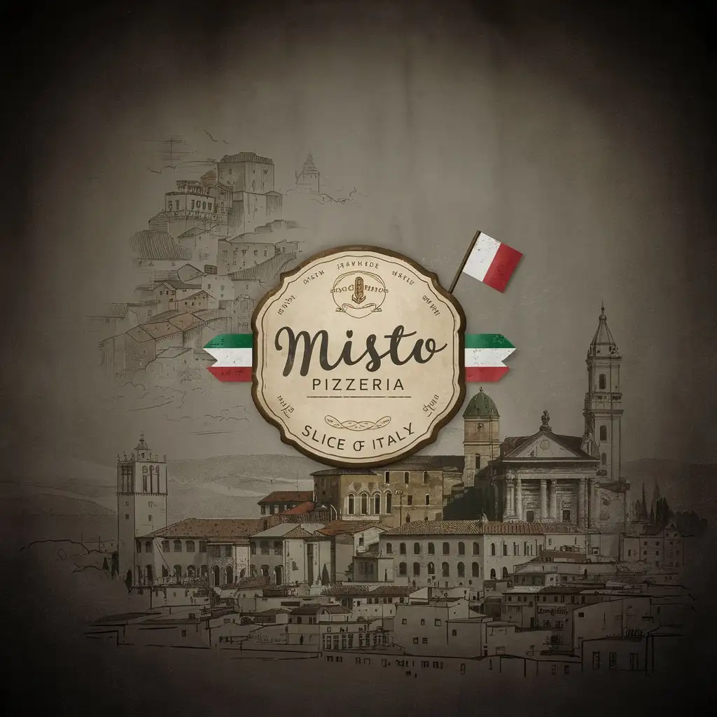 Misto Pizzeria Emblem of Italian Tradition in Minimalist Style